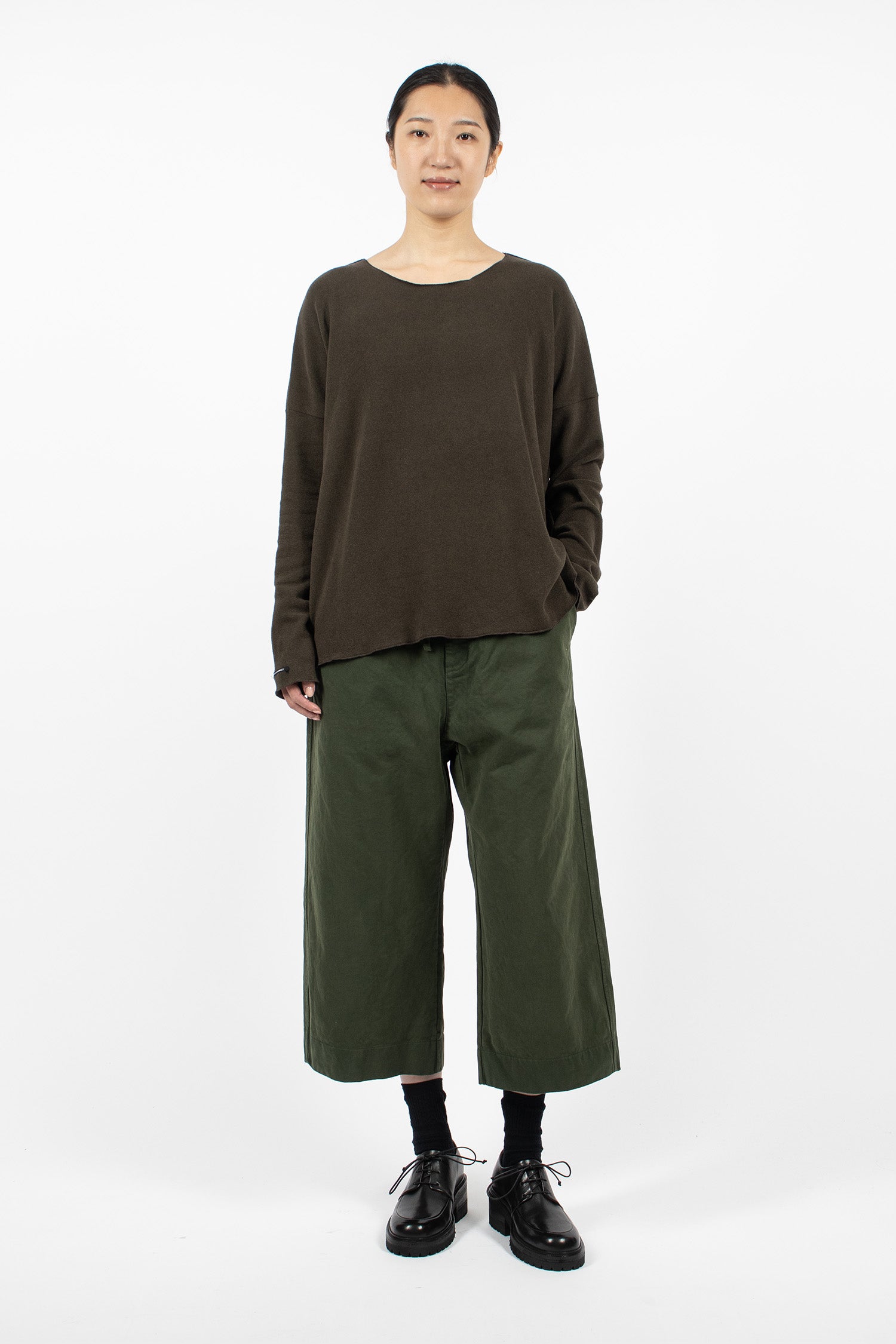 UP#40260 Upcycled Jumper Dark Khaki