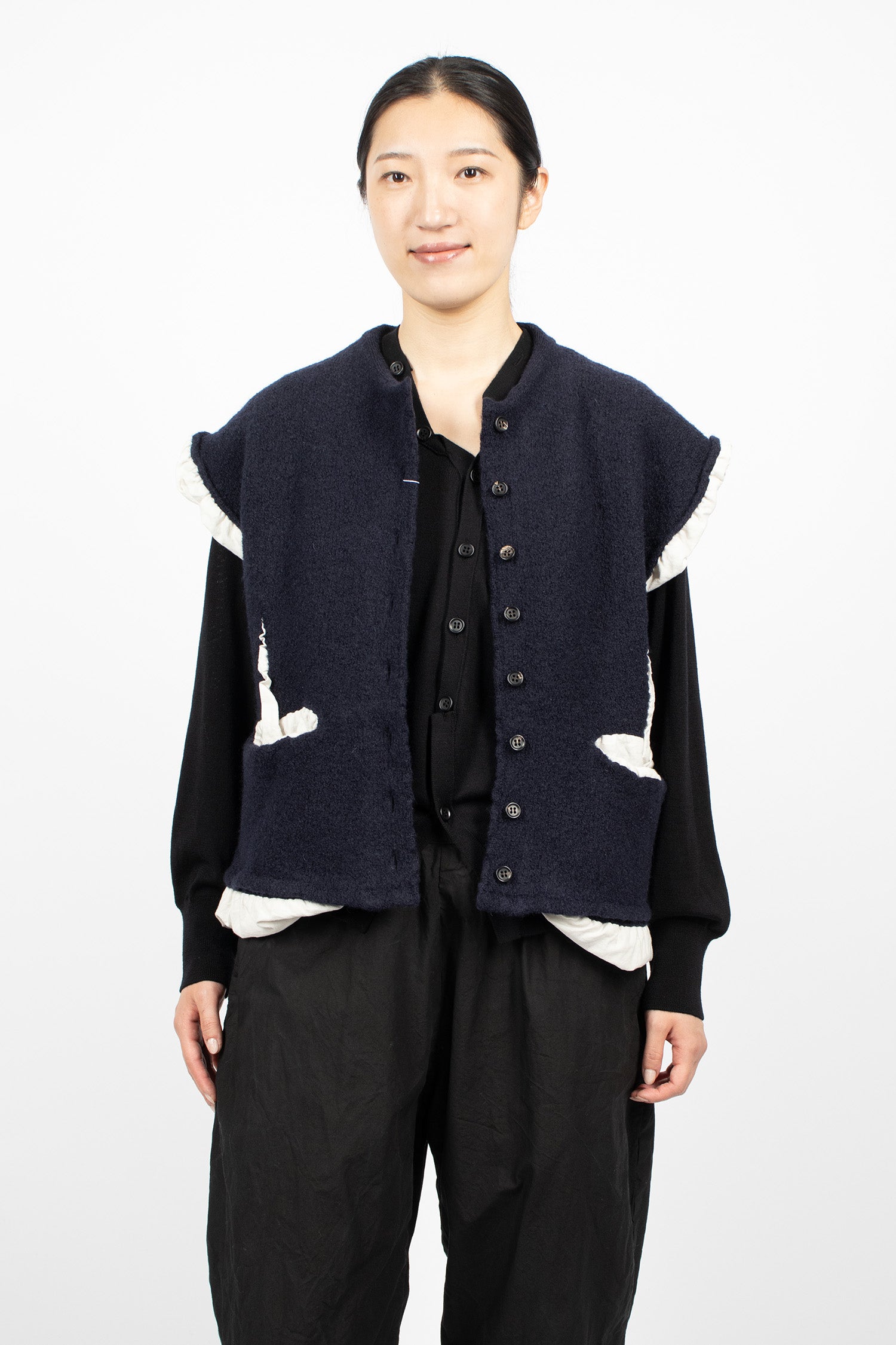 Wool Vest Navy
