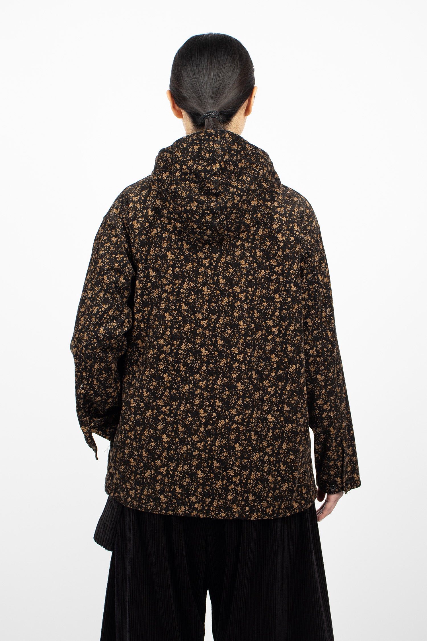 Hooded Cagoule Shirt Black/Small Floral