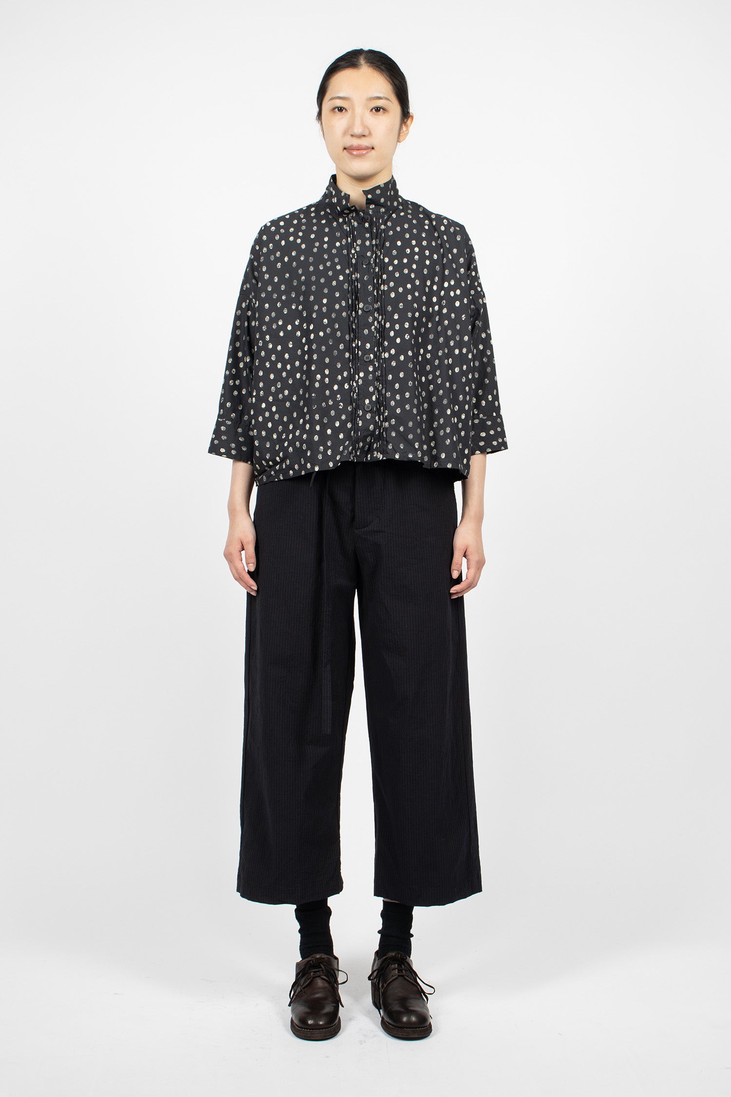 Cloe Pants Black Navy Stripe