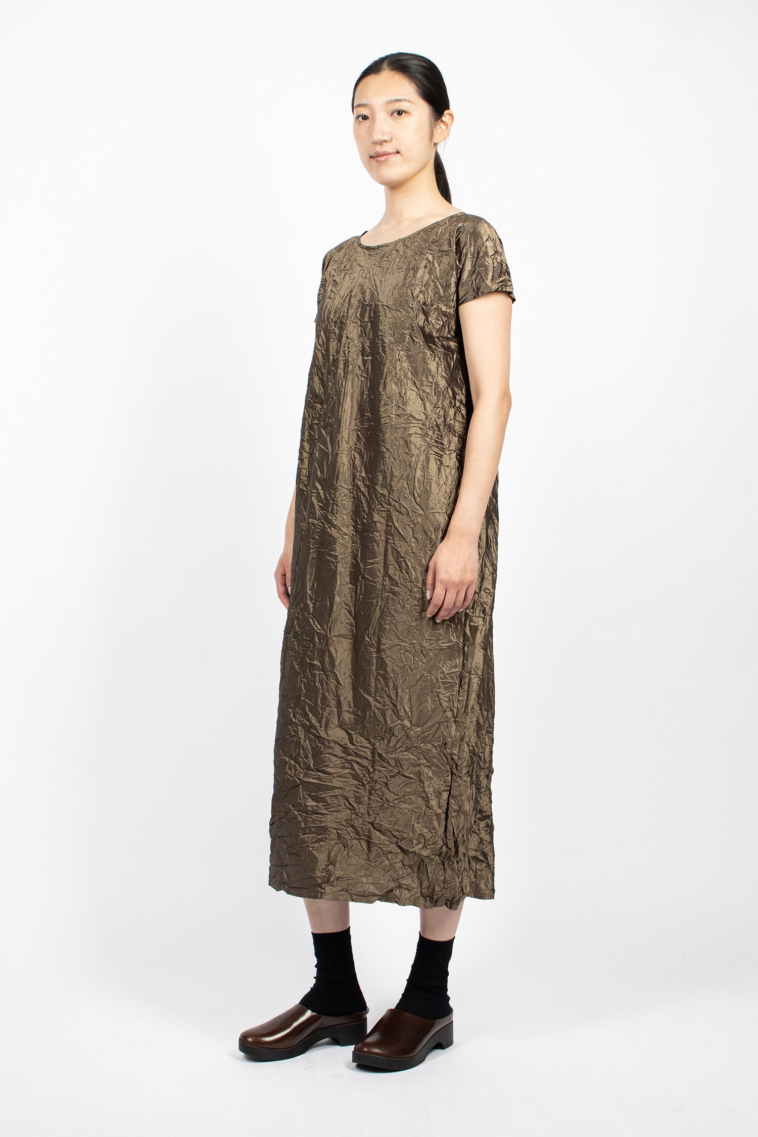 Ura Taffeta Dress Bronze