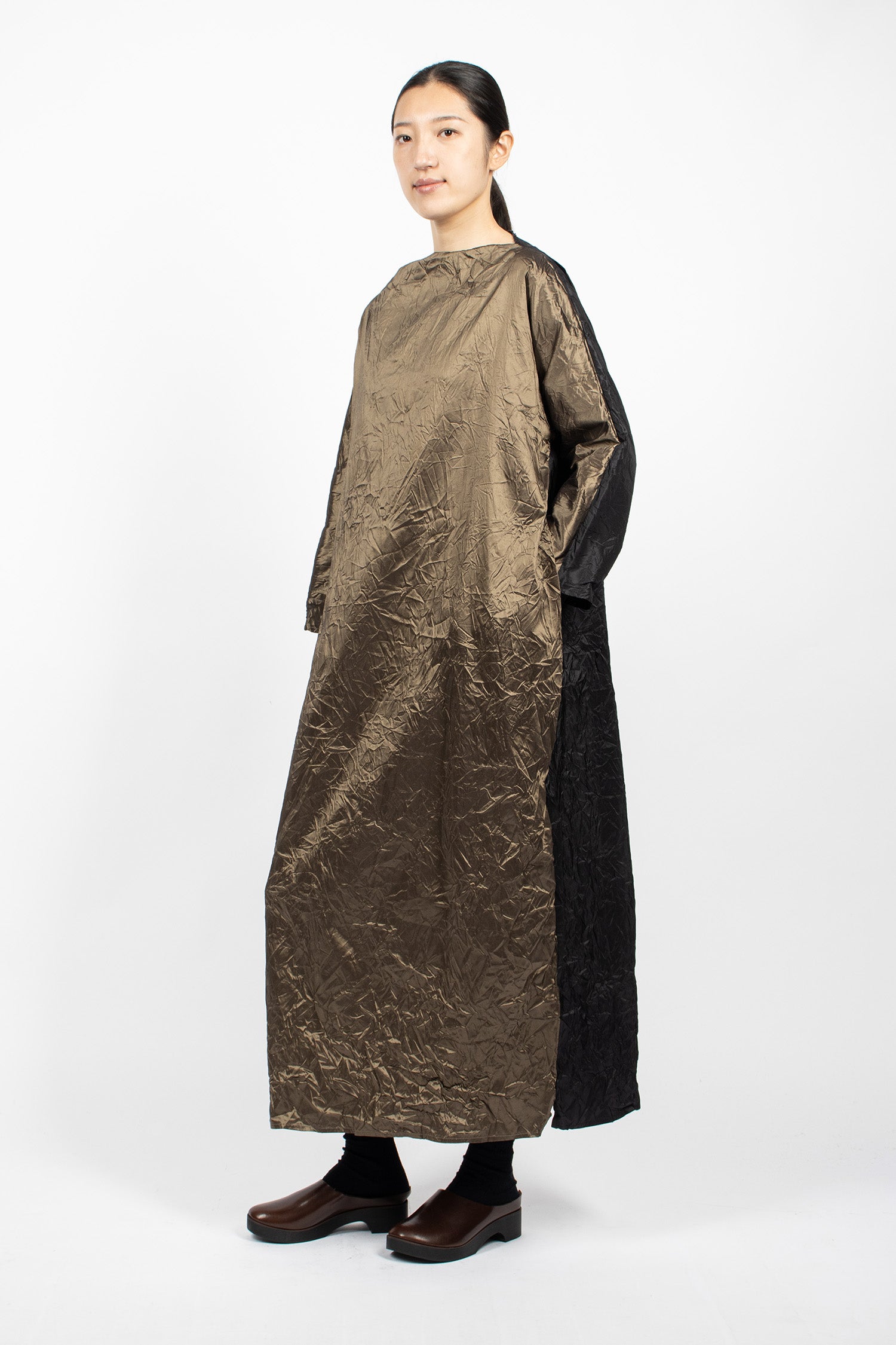 Lunedi Washed Dress Black/Bronze