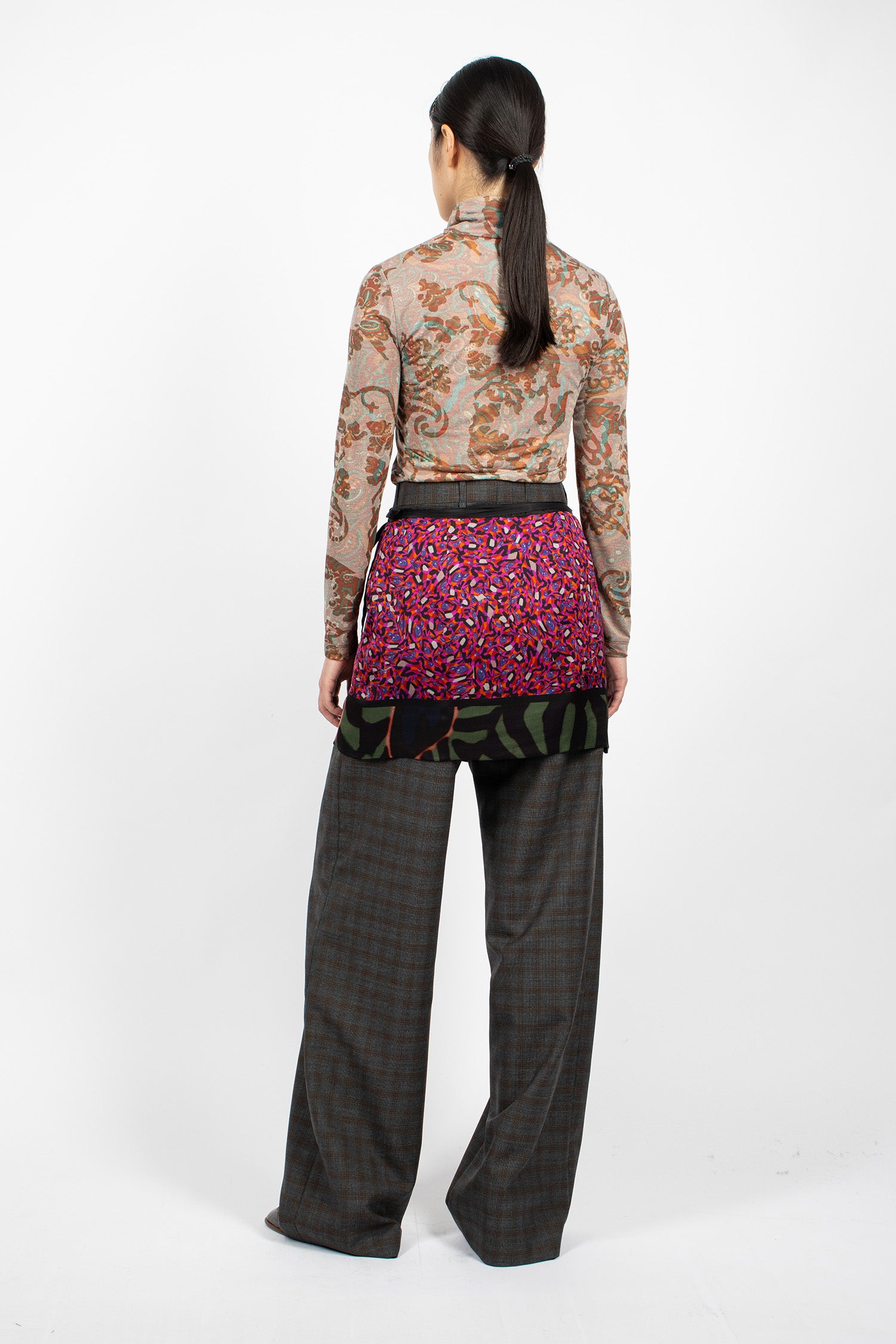 Printed Wrap Skirt Dessin A 1
