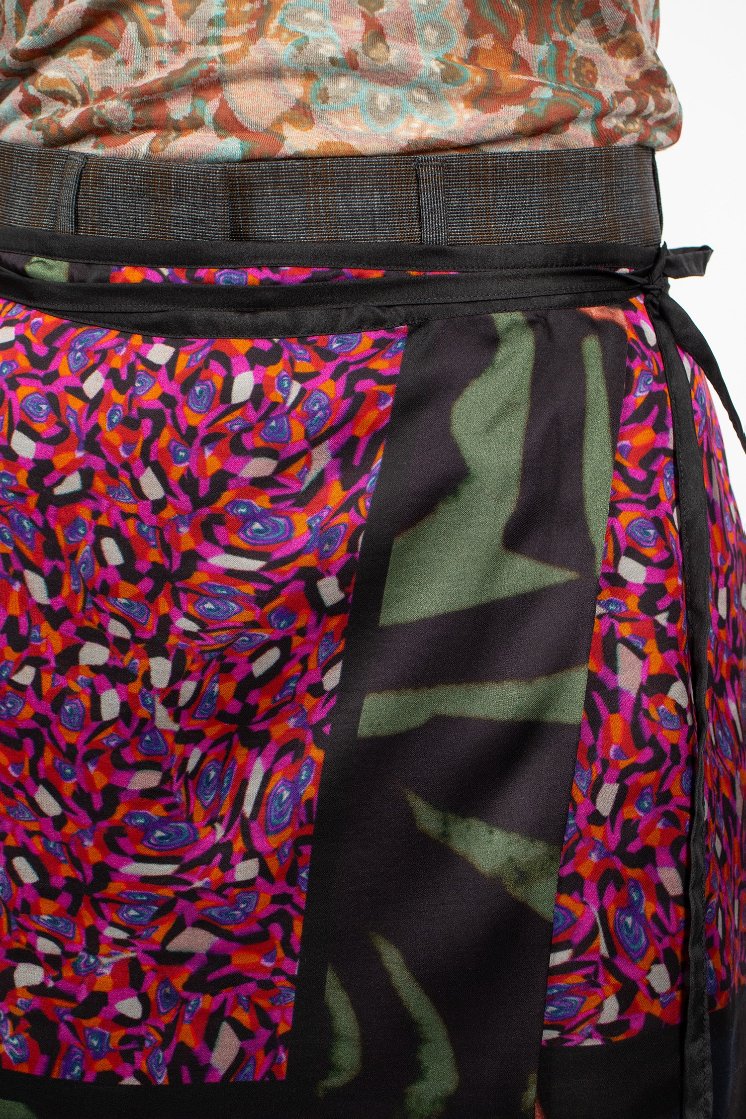 Printed Wrap Skirt Dessin A 1