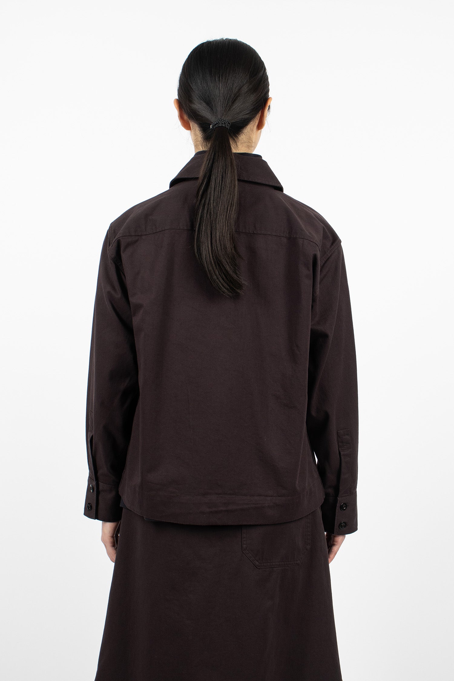 Shawl Collar Overshirt Cocoa