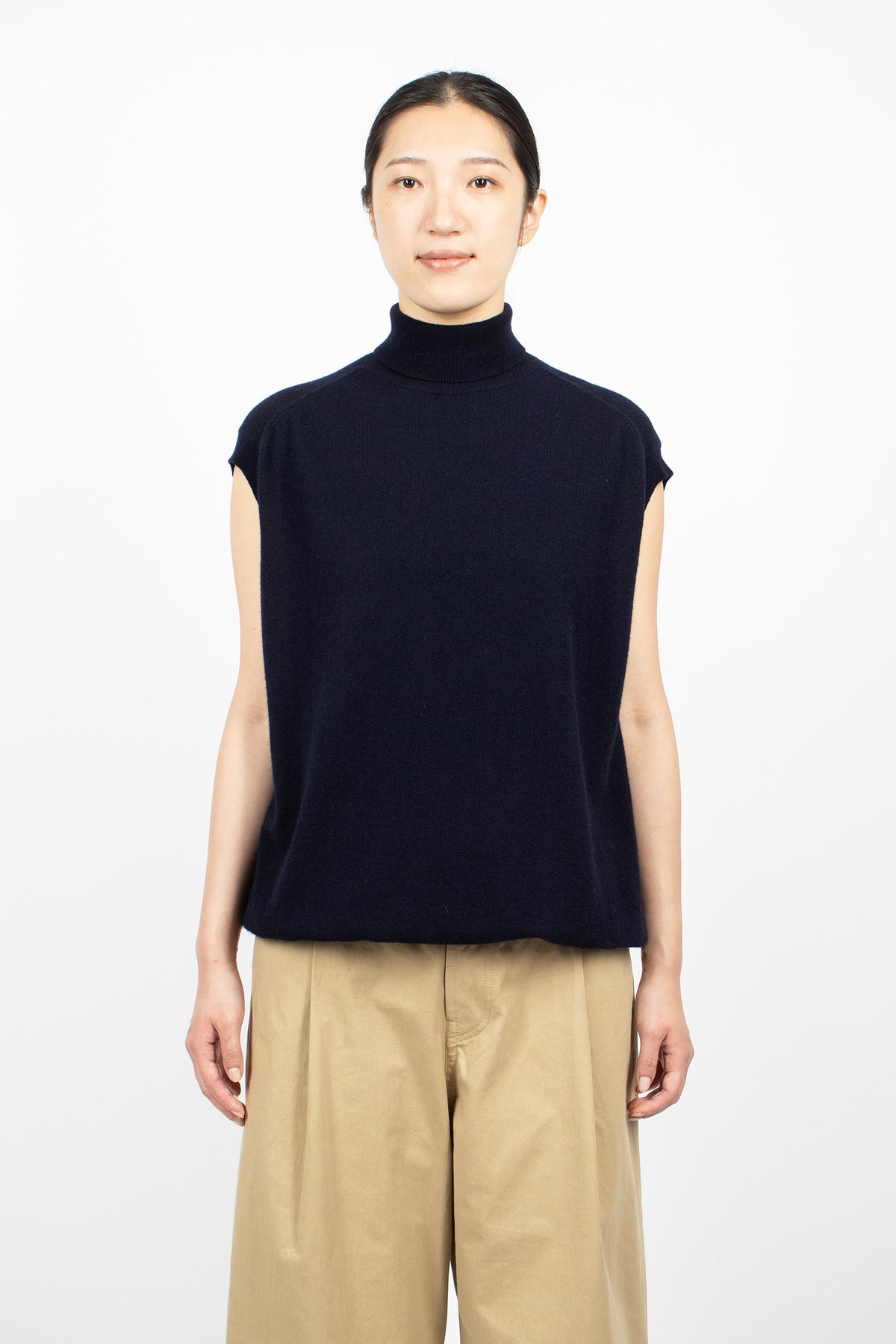 Maia Sleeveless Knit Pullover Midnight