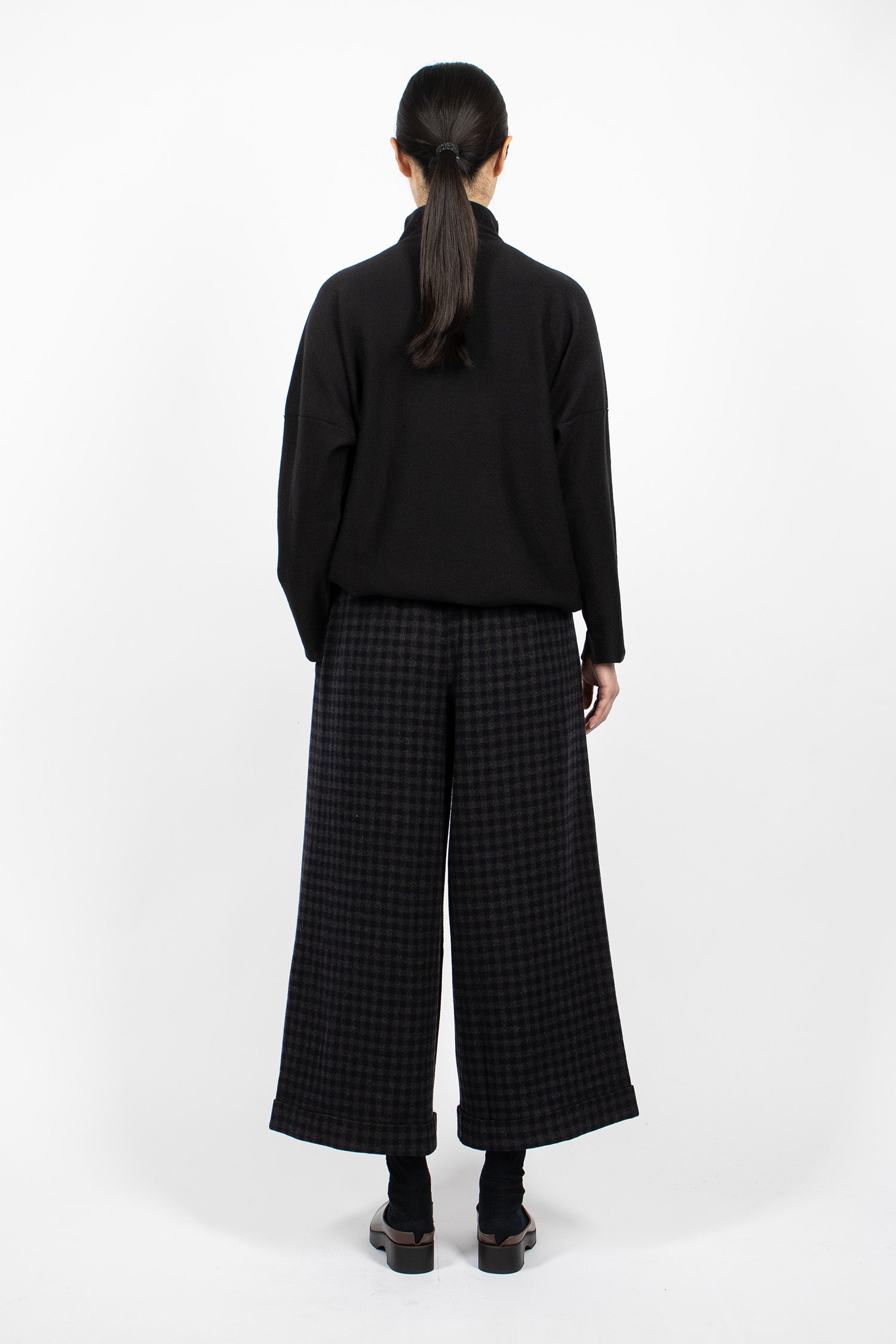 Wide Pyjama Trousers Navy Blue/Anthracite
