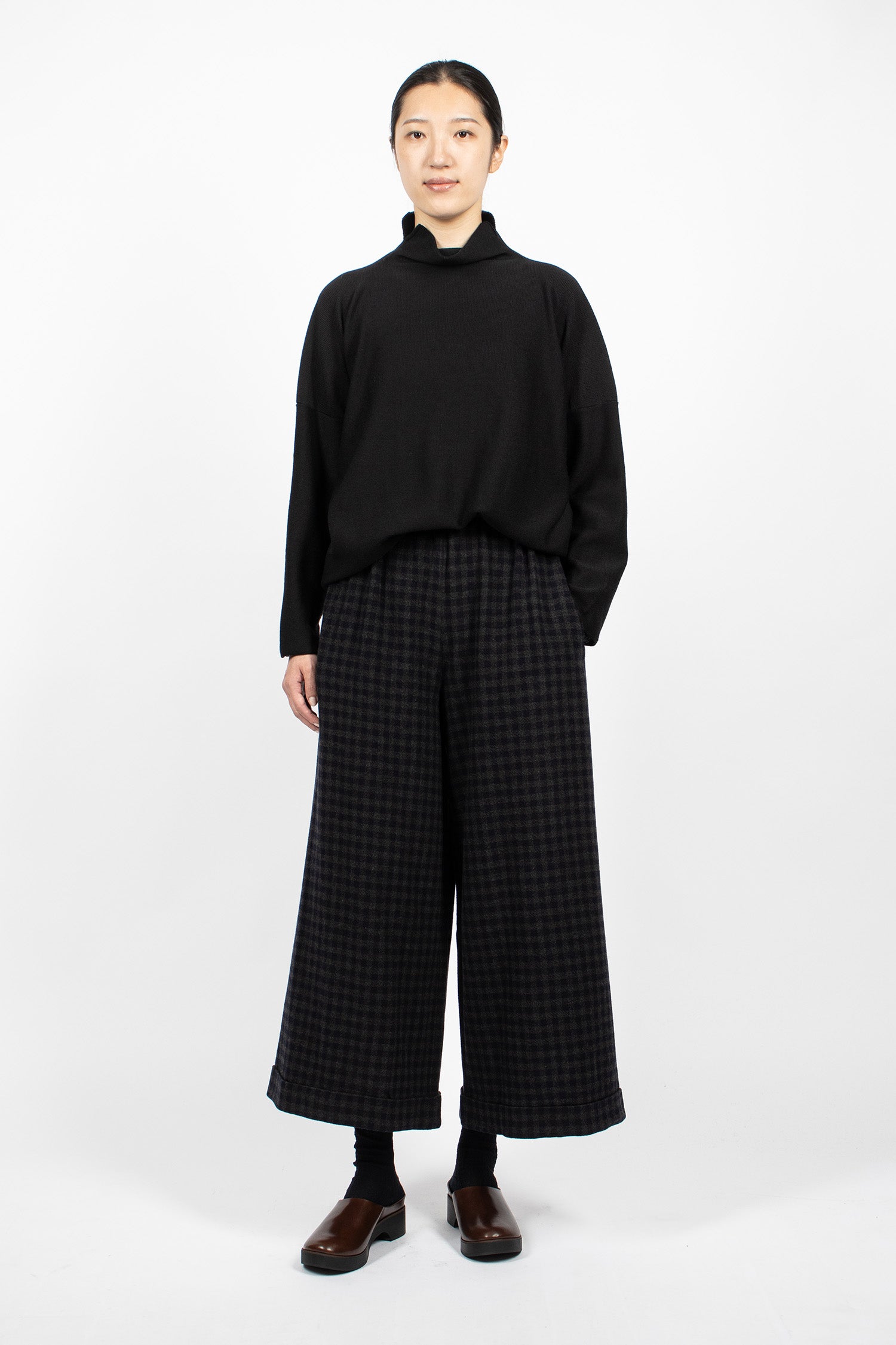 Wide Pyjama Trousers Navy Blue/Anthracite