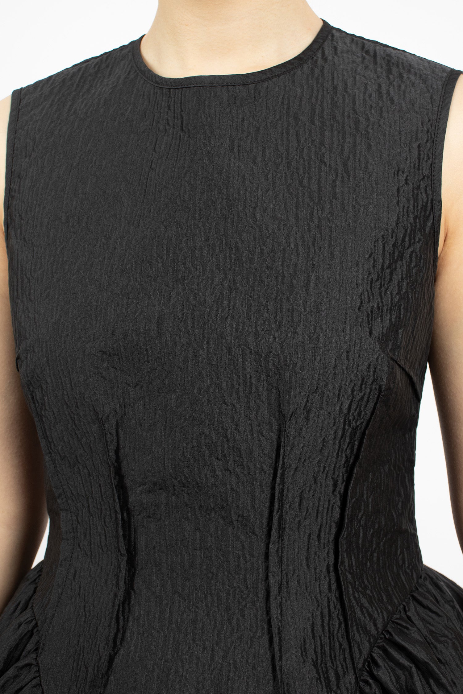 Daimi Top Black Stria Matelassé