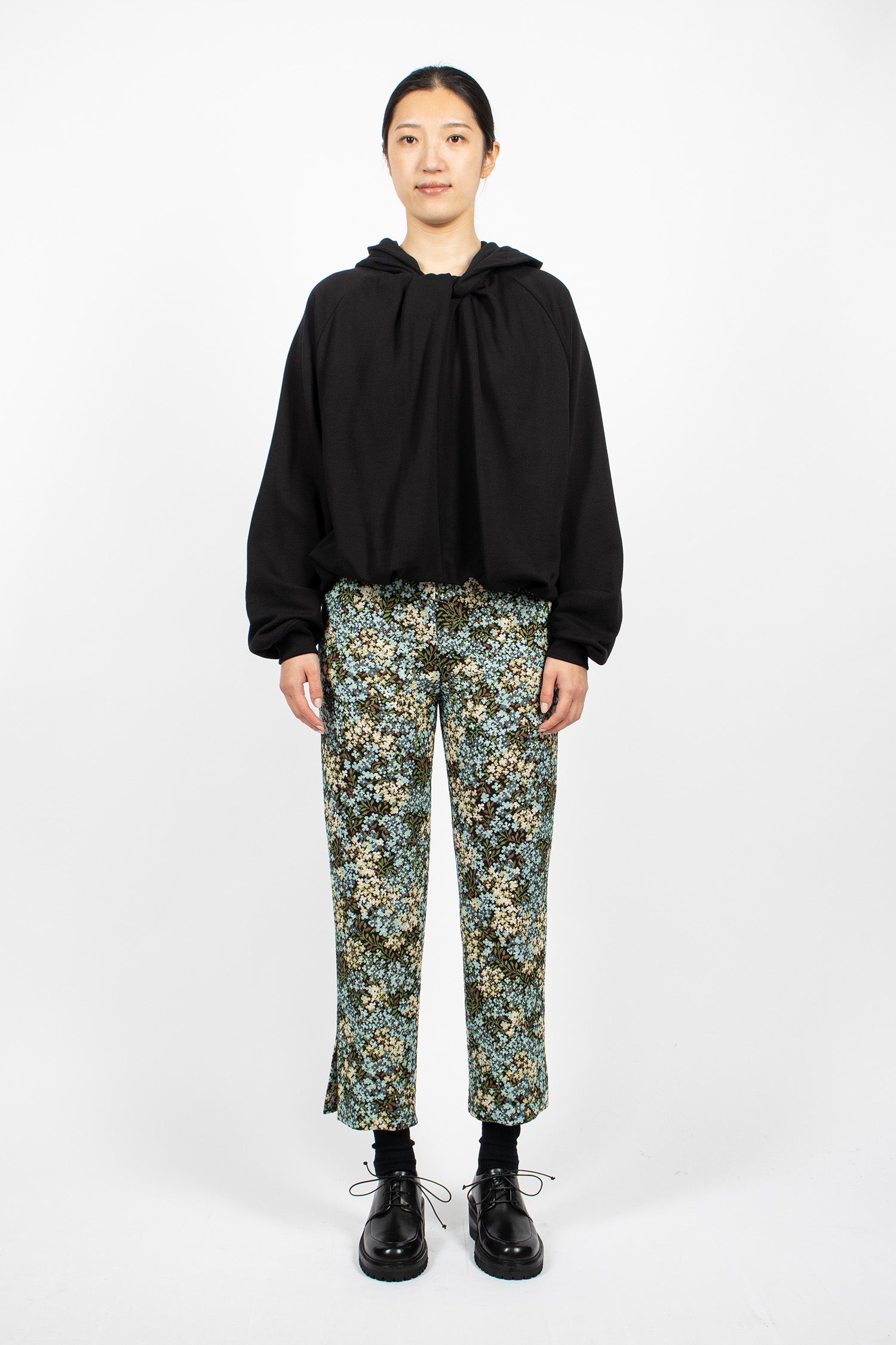 Tapered Floral Pants Sky