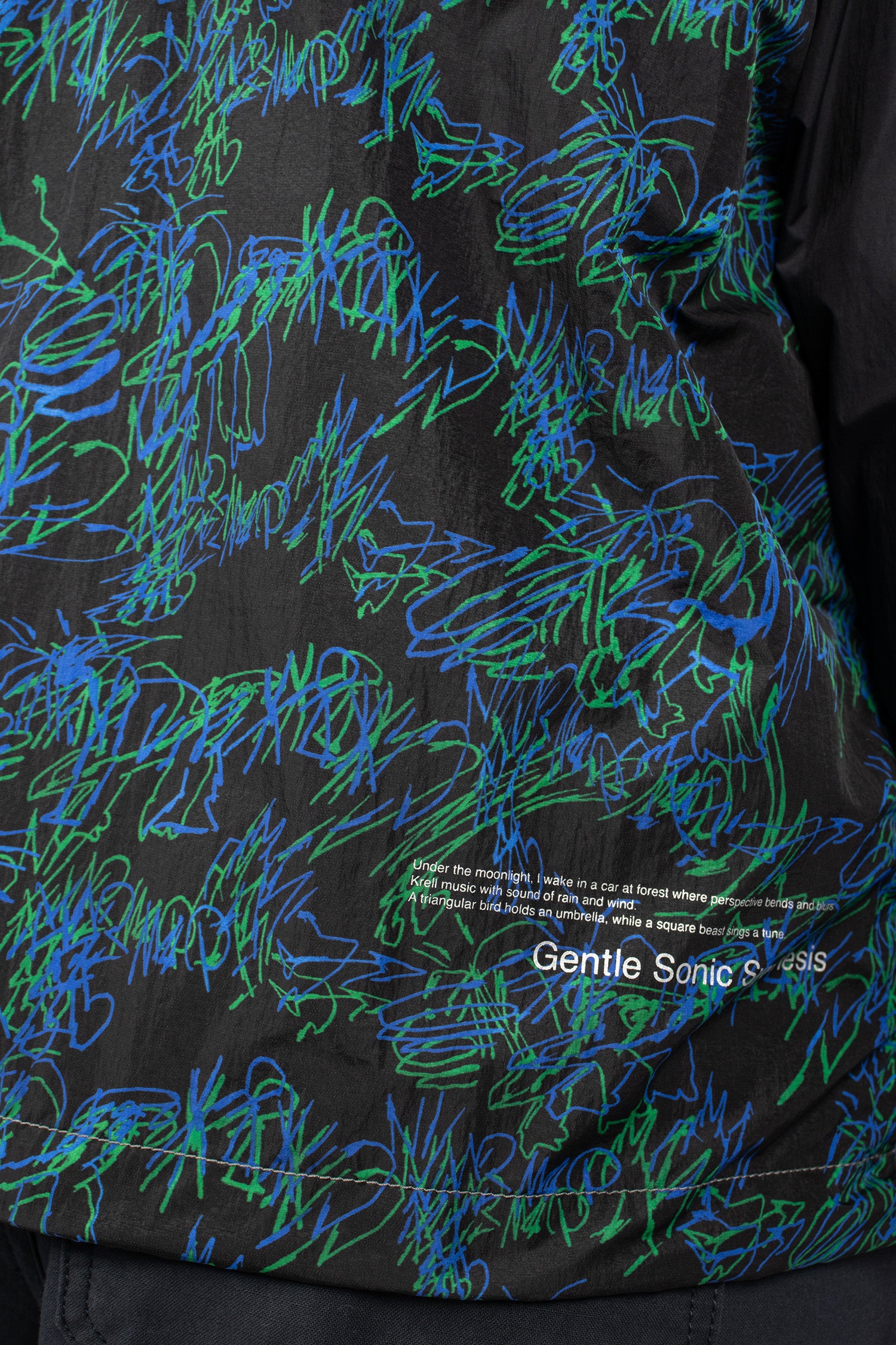 Printed Wind Jacket Black