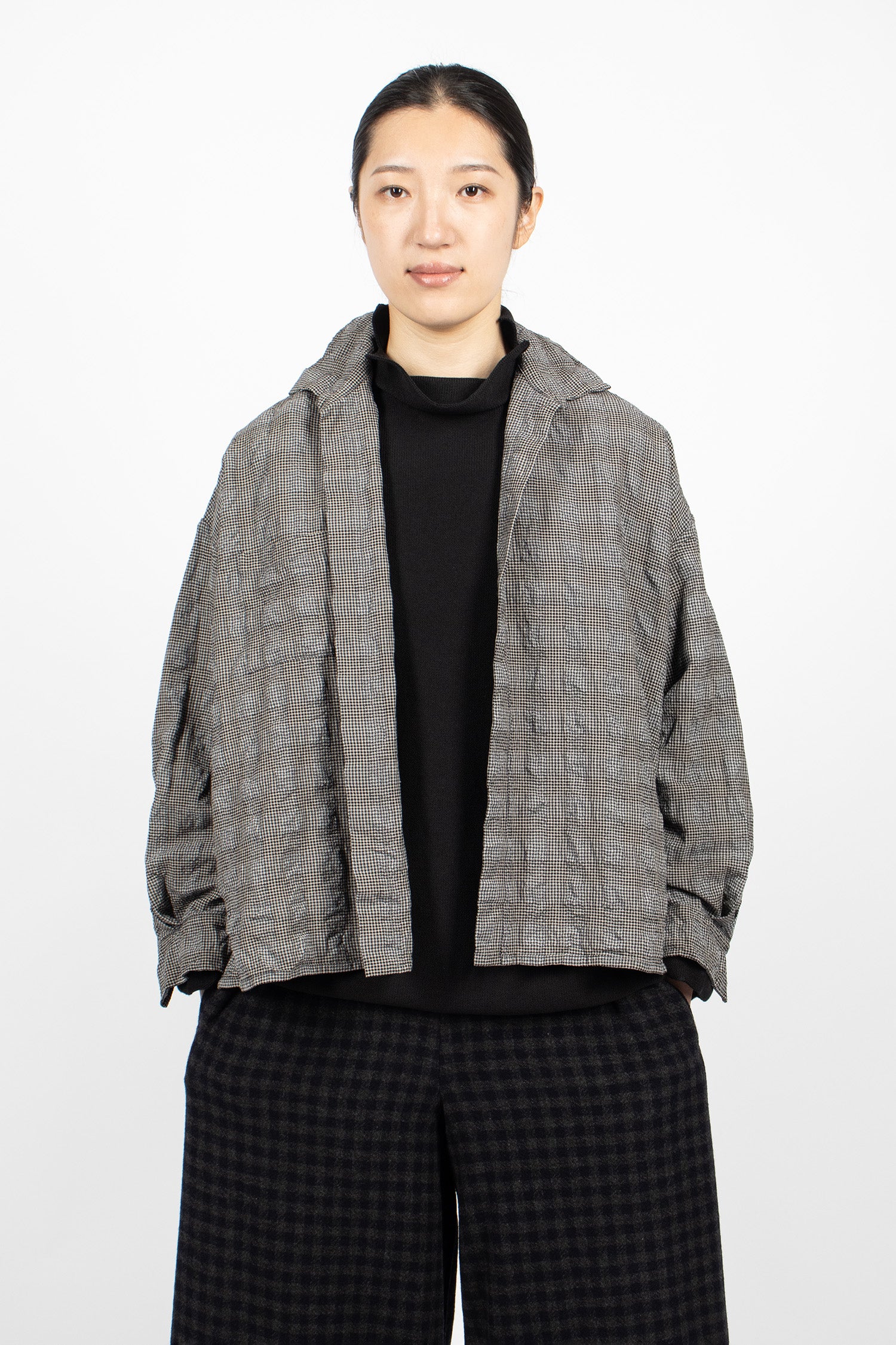 Boxy Reversible Shirt Mix Brown