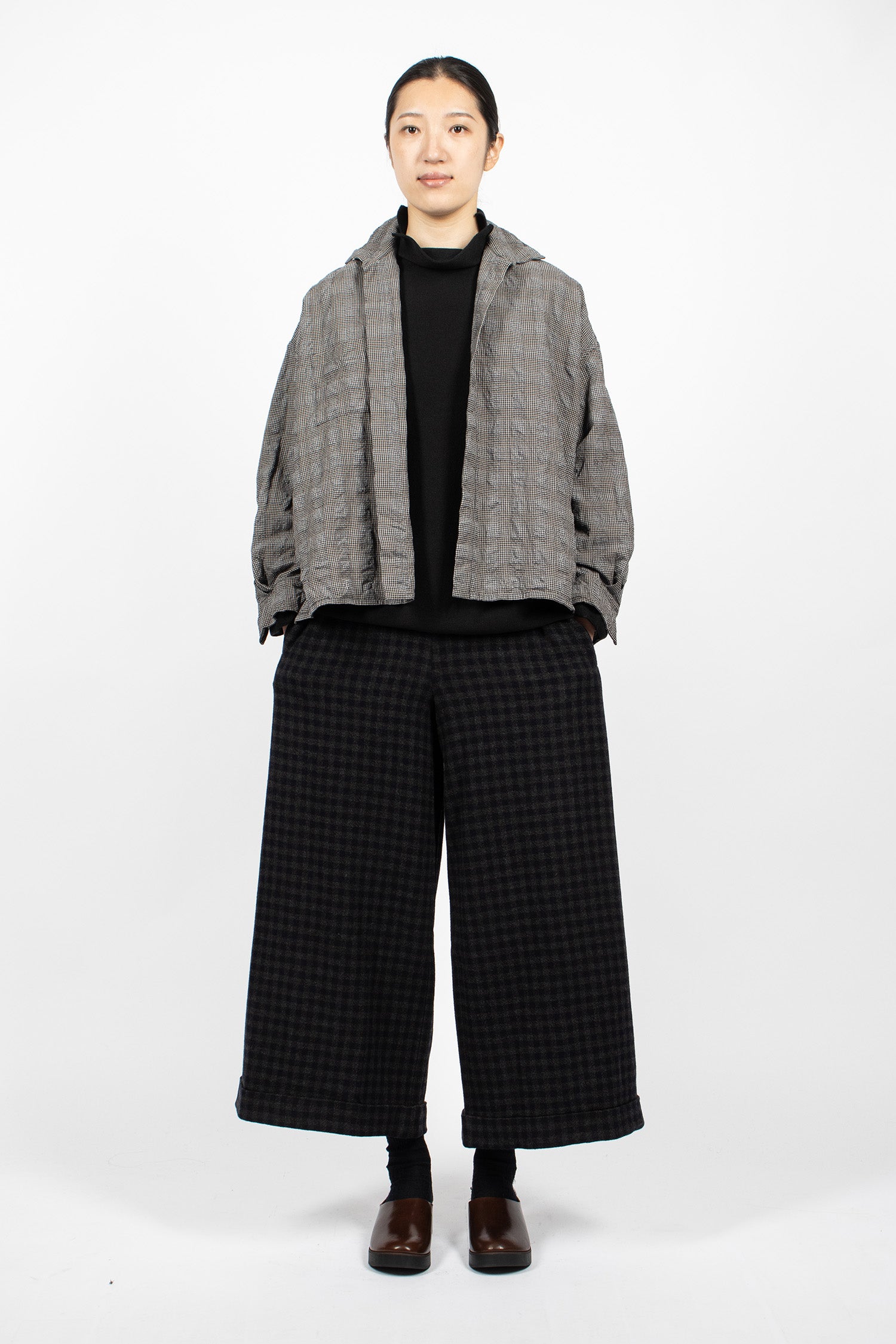 Boxy Reversible Shirt Mix Brown