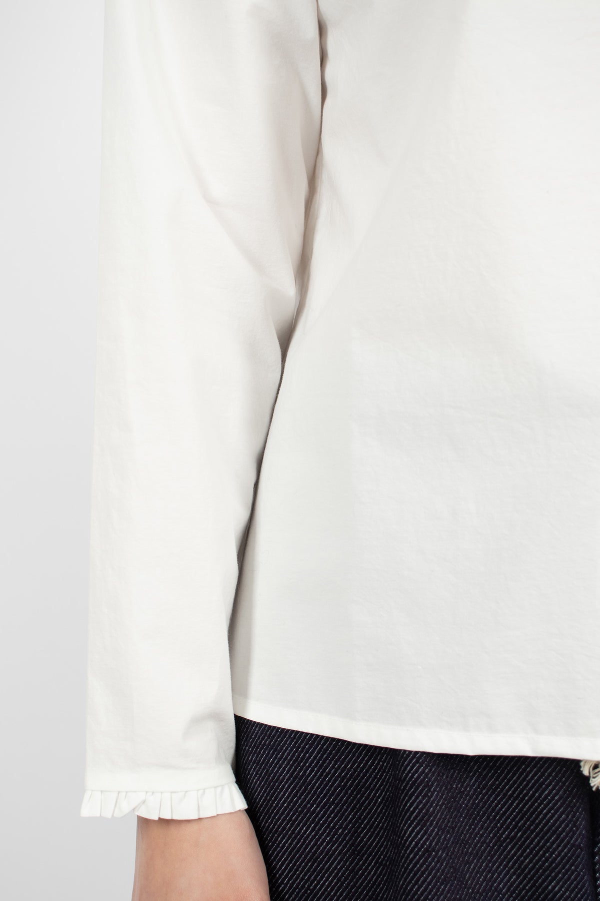 Ruffle Happy Shirt White