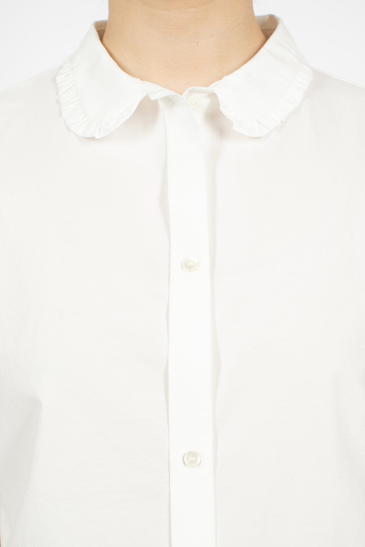 Ruffle Happy Shirt White