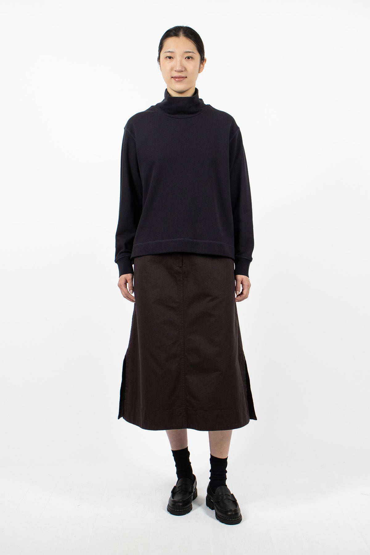 Side Vent Skirt Cocoa