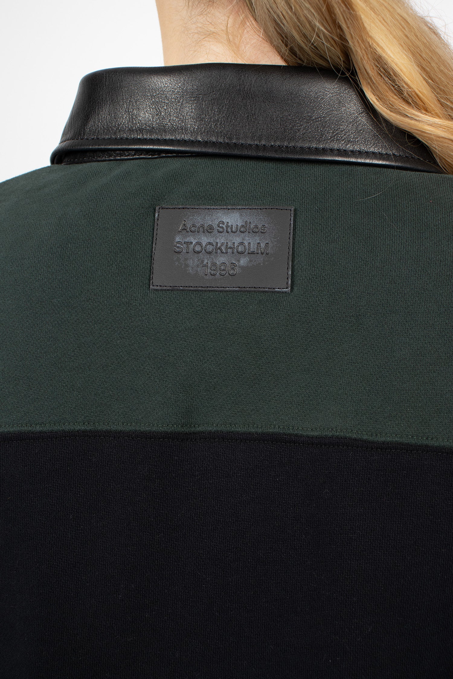Striped Polo Sweatshirt Forest Green/Black