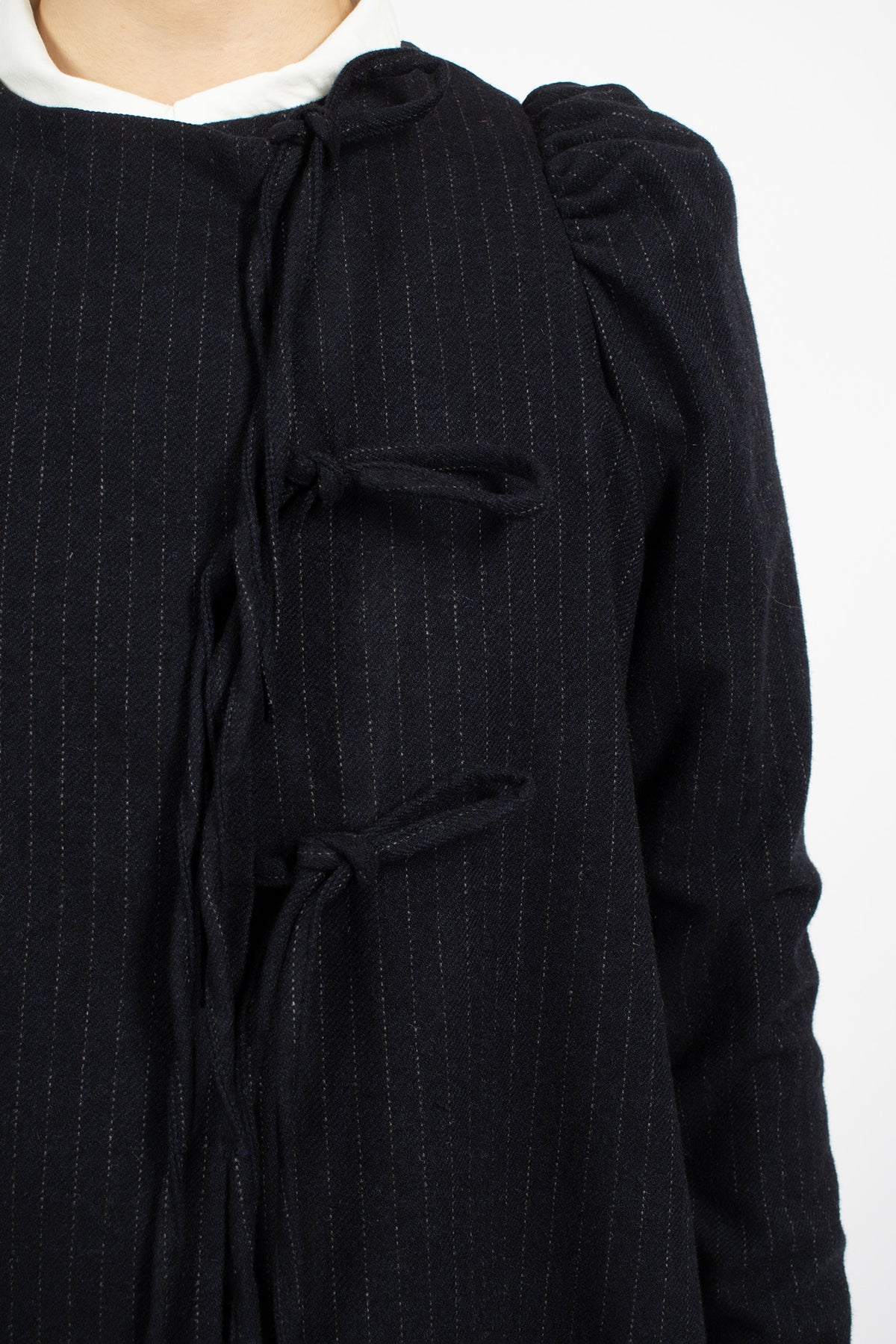 Bows Shirt Black Pinstripe