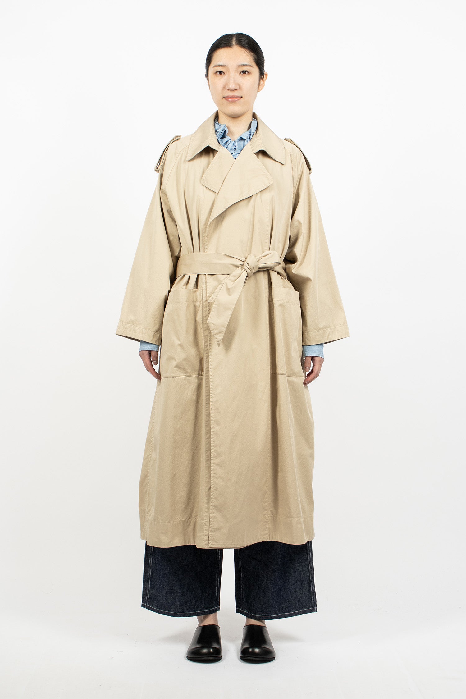 Trench Robe Maxi Coat Sand