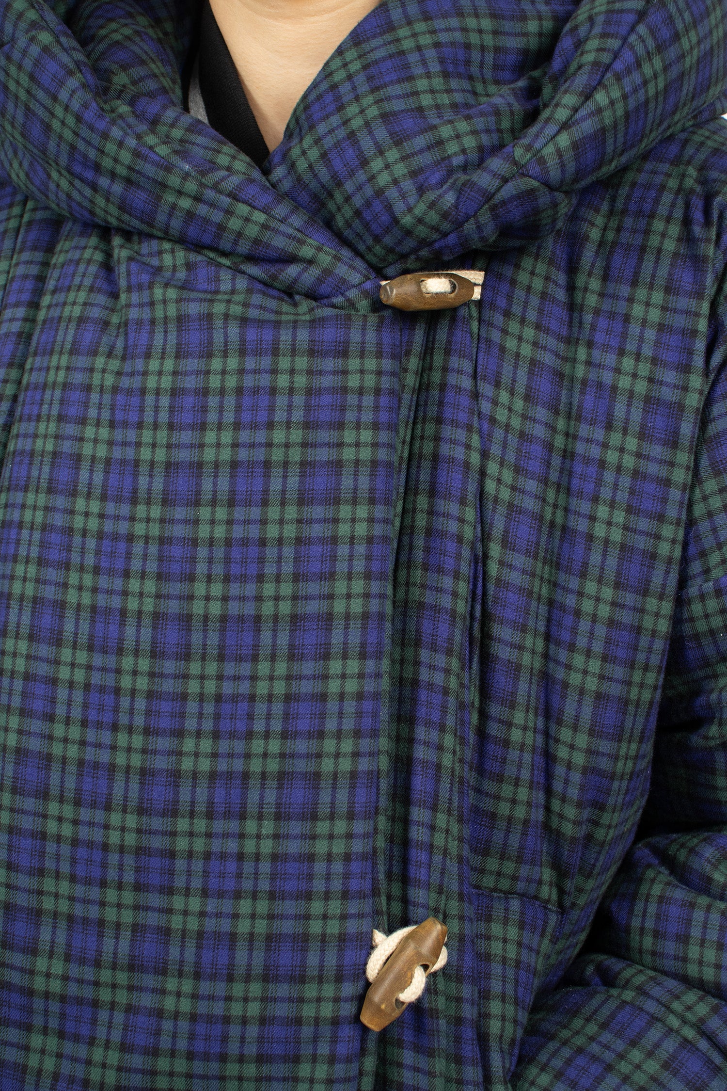 Flannel Puffer Jacket Green