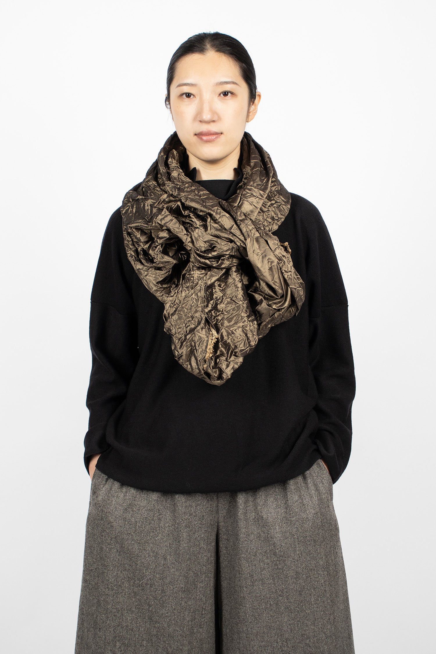 Wrap Silk Shawl Bronze