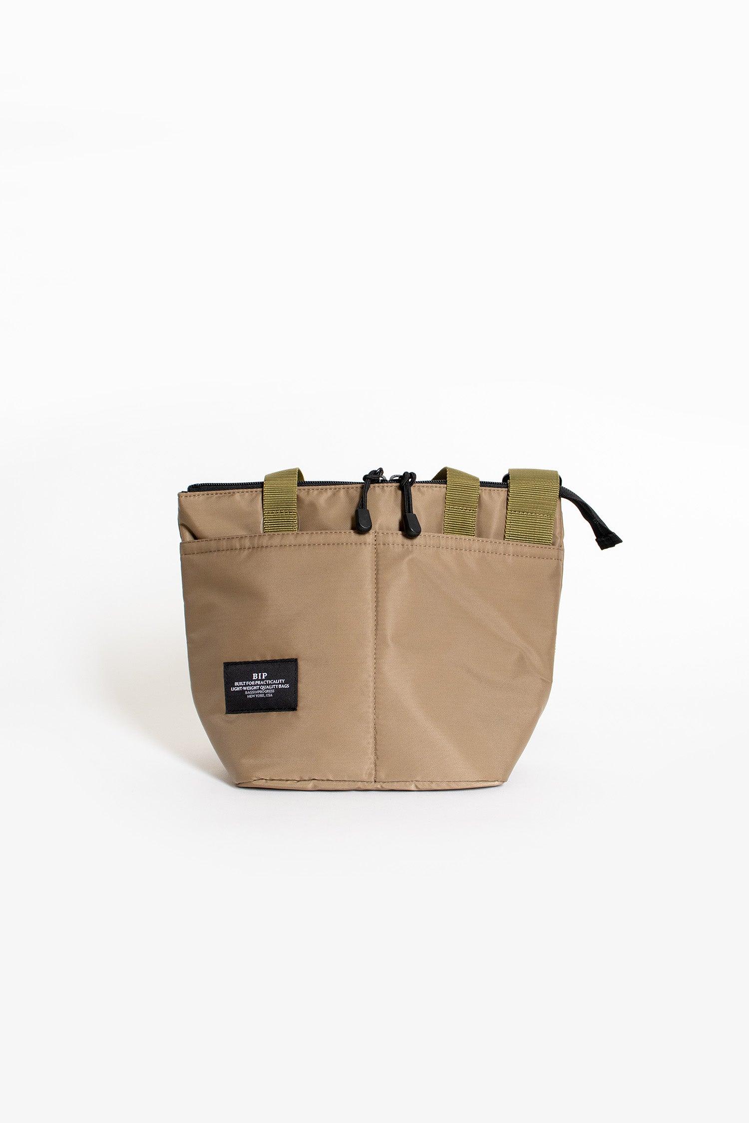 Small Zipper Duffle Dark Beige Puffer