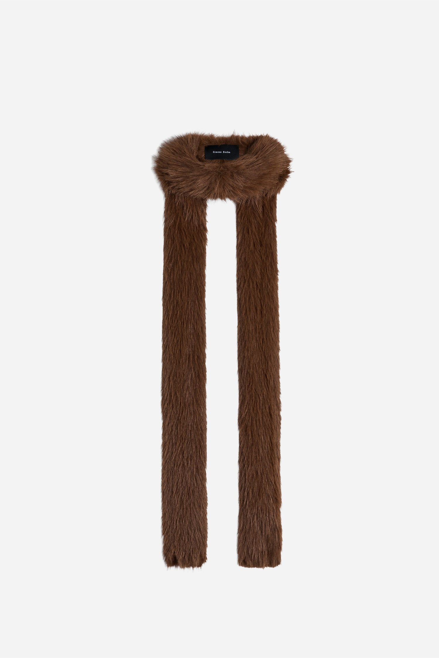Skinny Faux Fur Scarf Brown