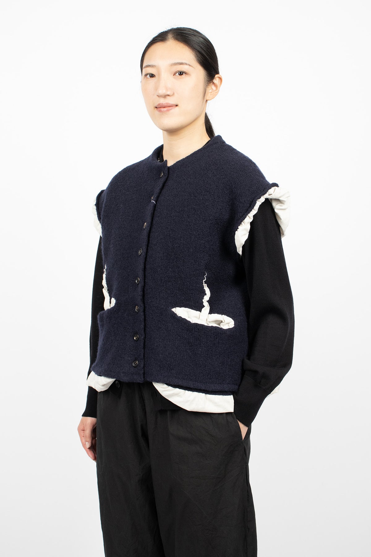 Wool Vest Navy