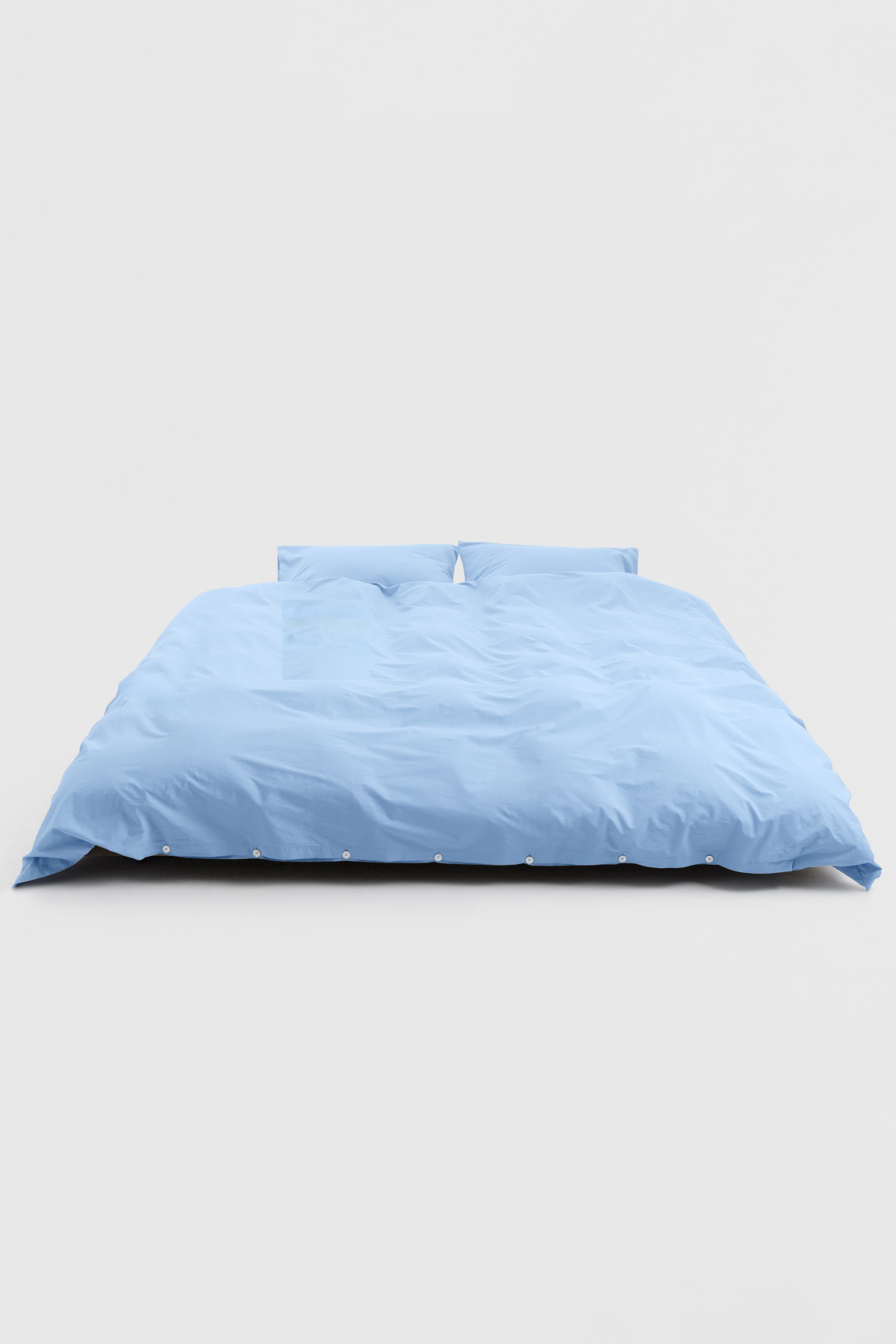 Percale King Duvet Cover Island Blue
