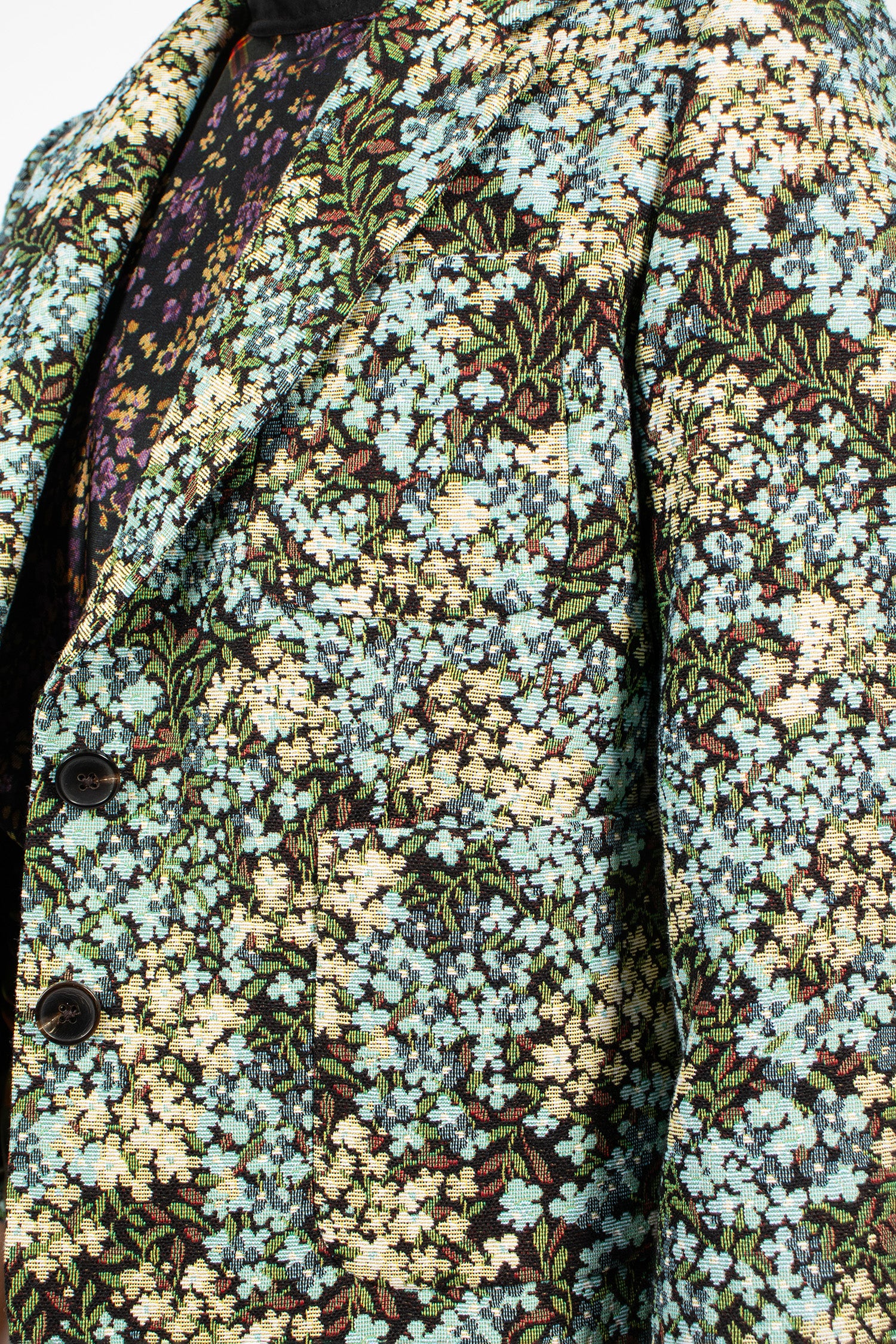 Cropped Jacquard Blazer Sky