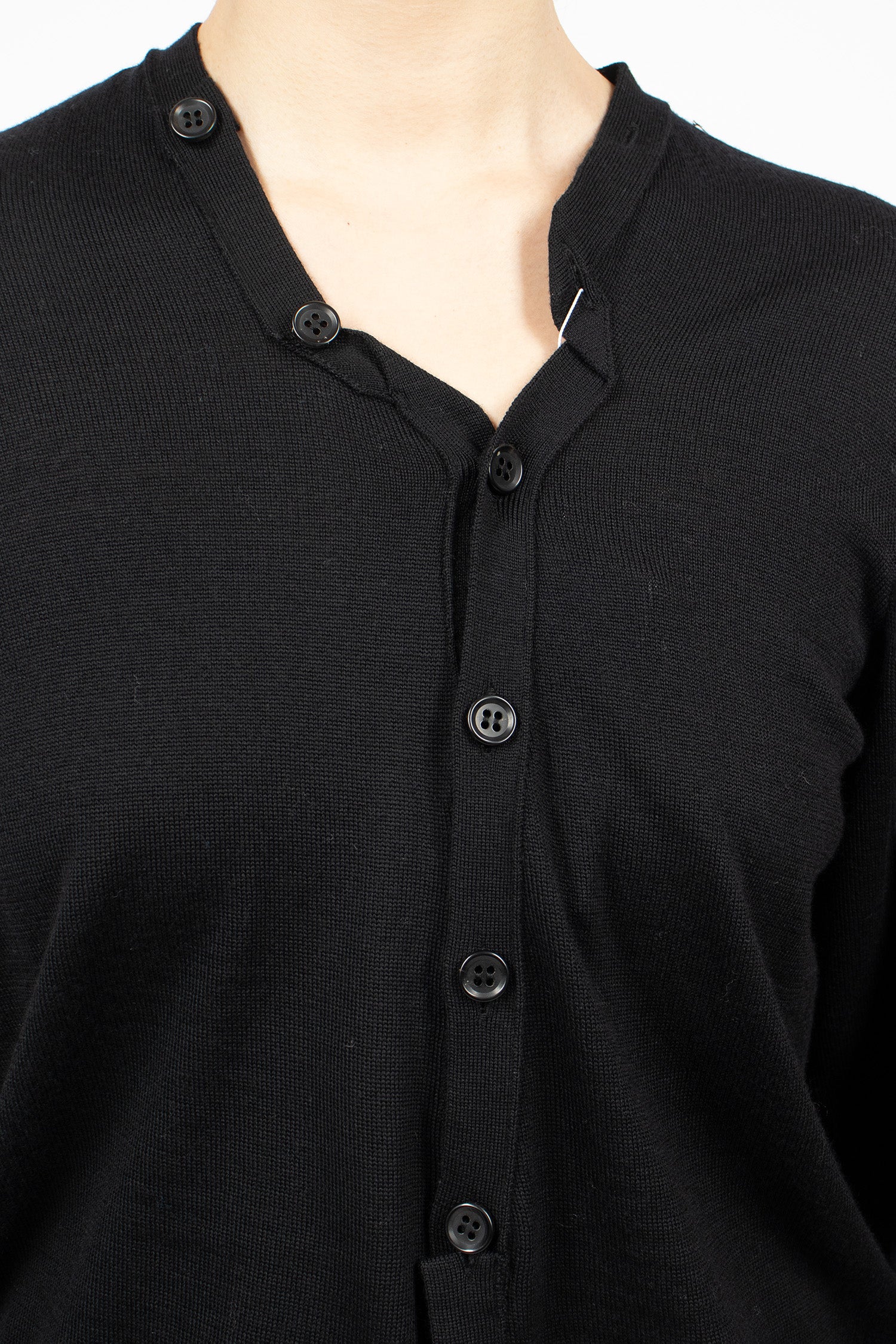 Fine Knit Cardigan Black
