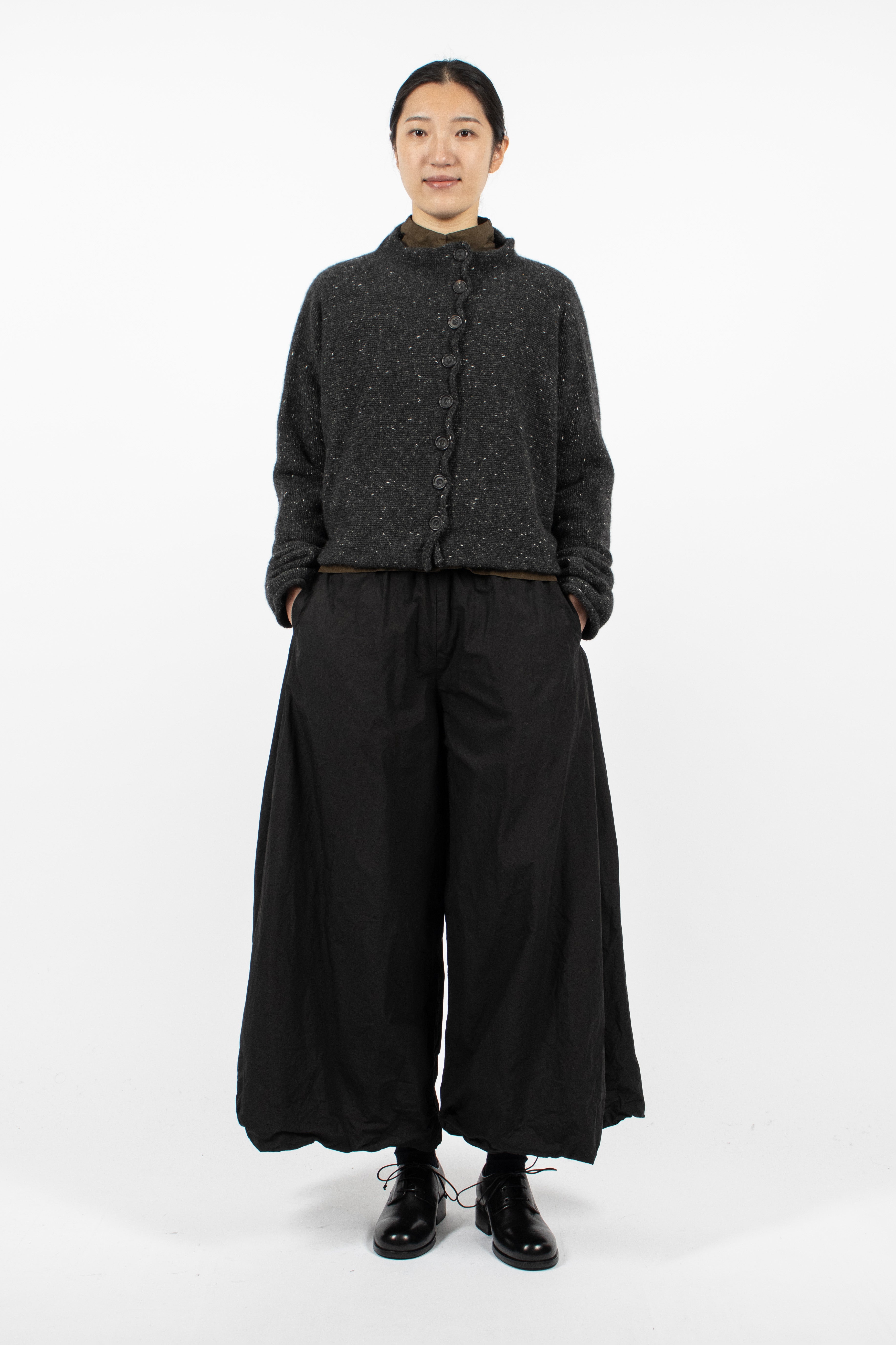 Elder Cashmere Cardigan Black Donegal