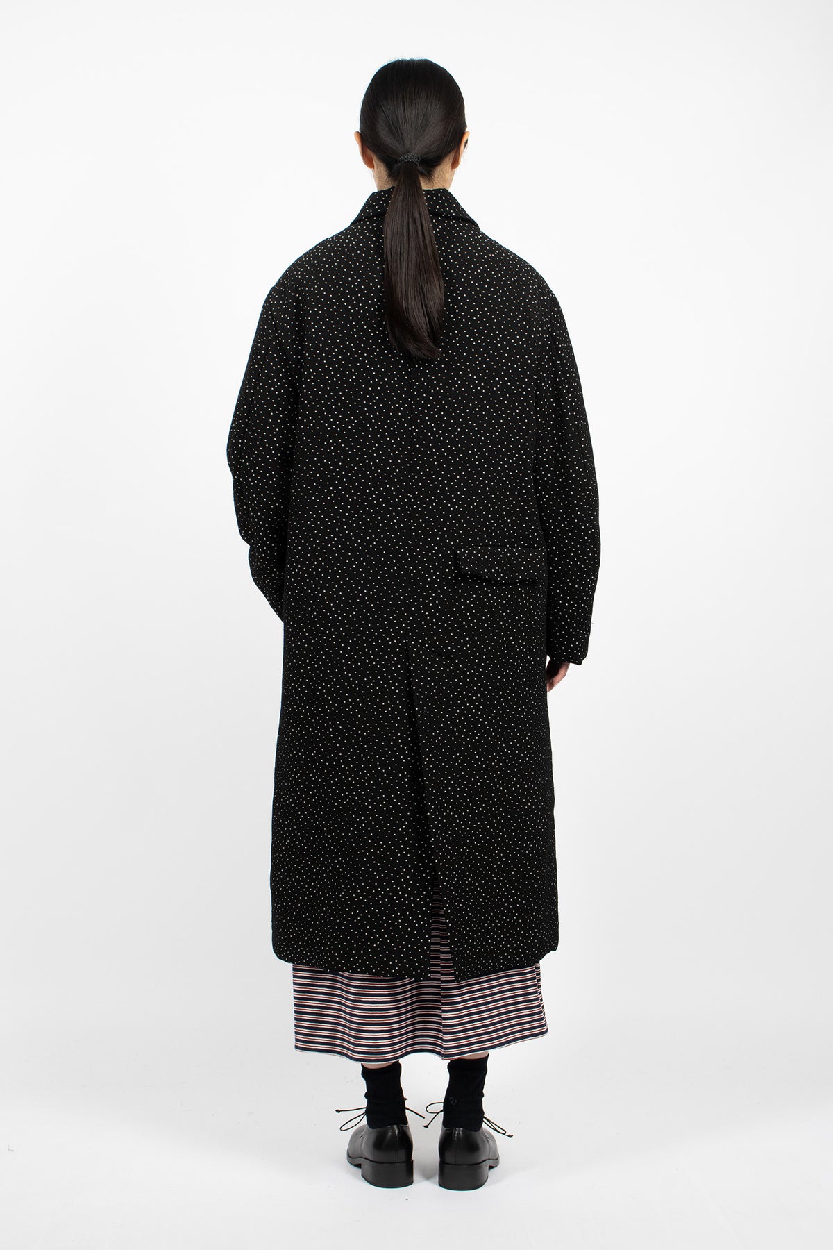 Tokio Puffer Coat Black Dot