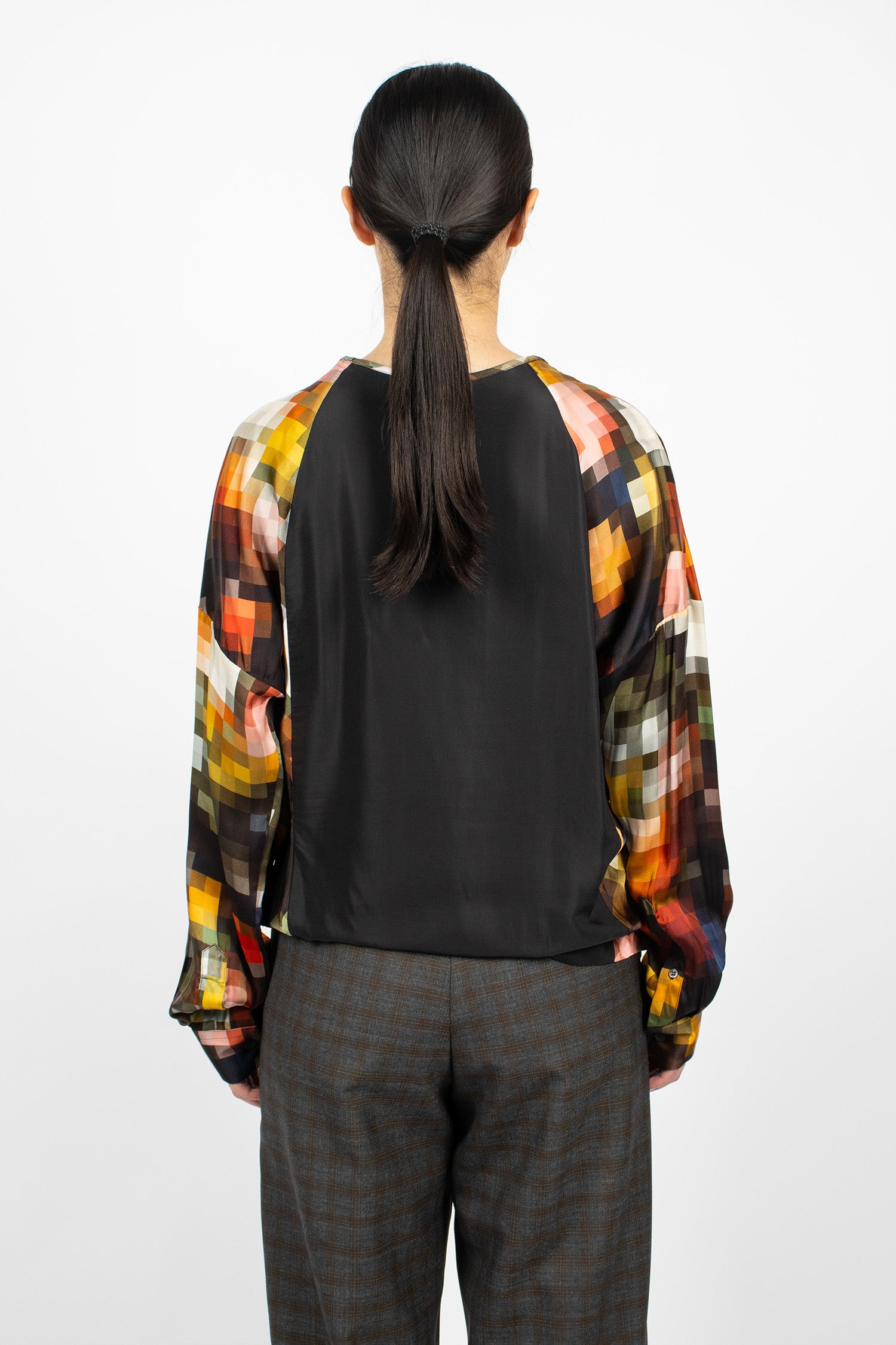 Floral Asymmetrical Top Dessin A