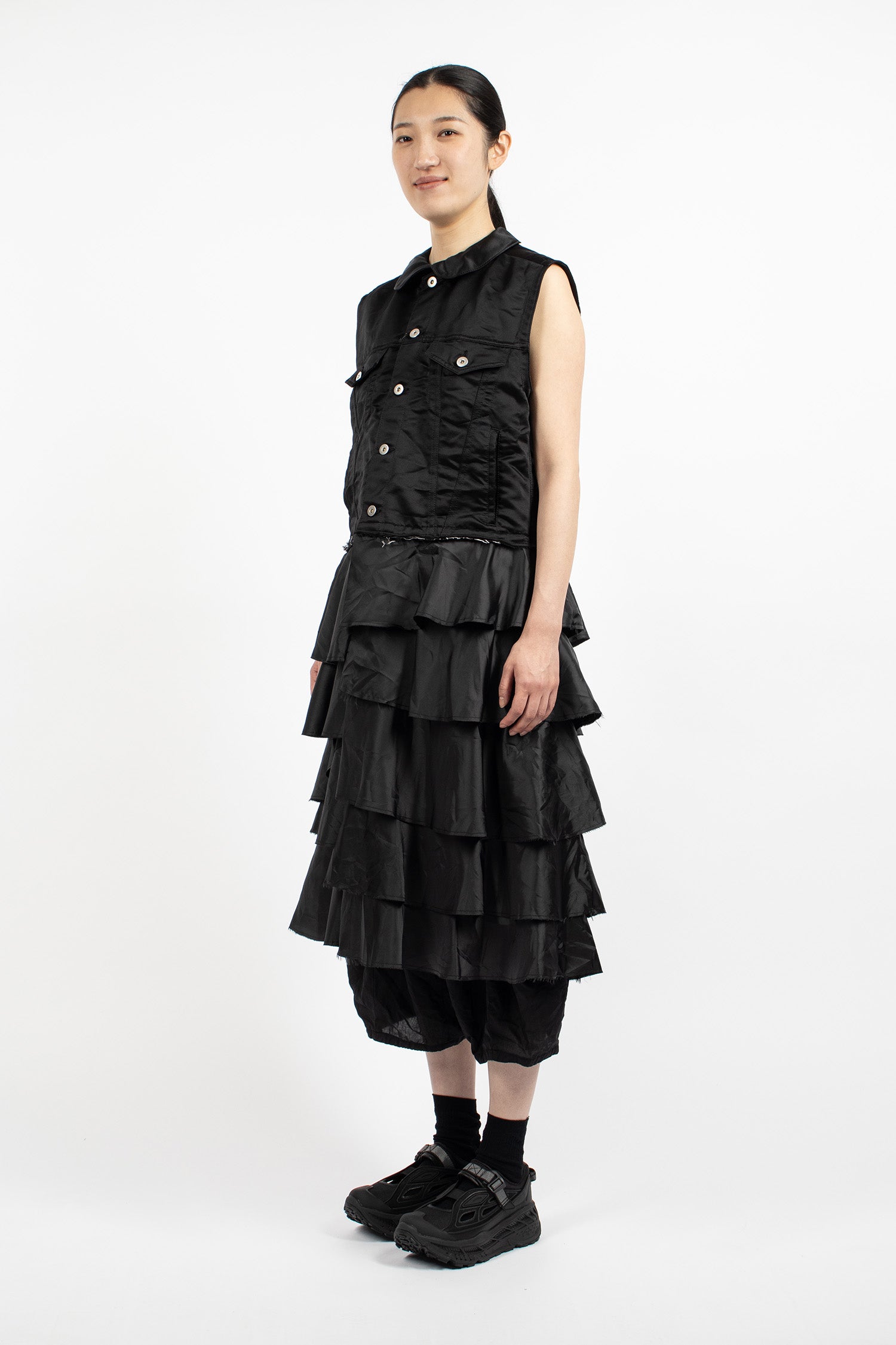 J-Skirt Sleeveless Dress Black