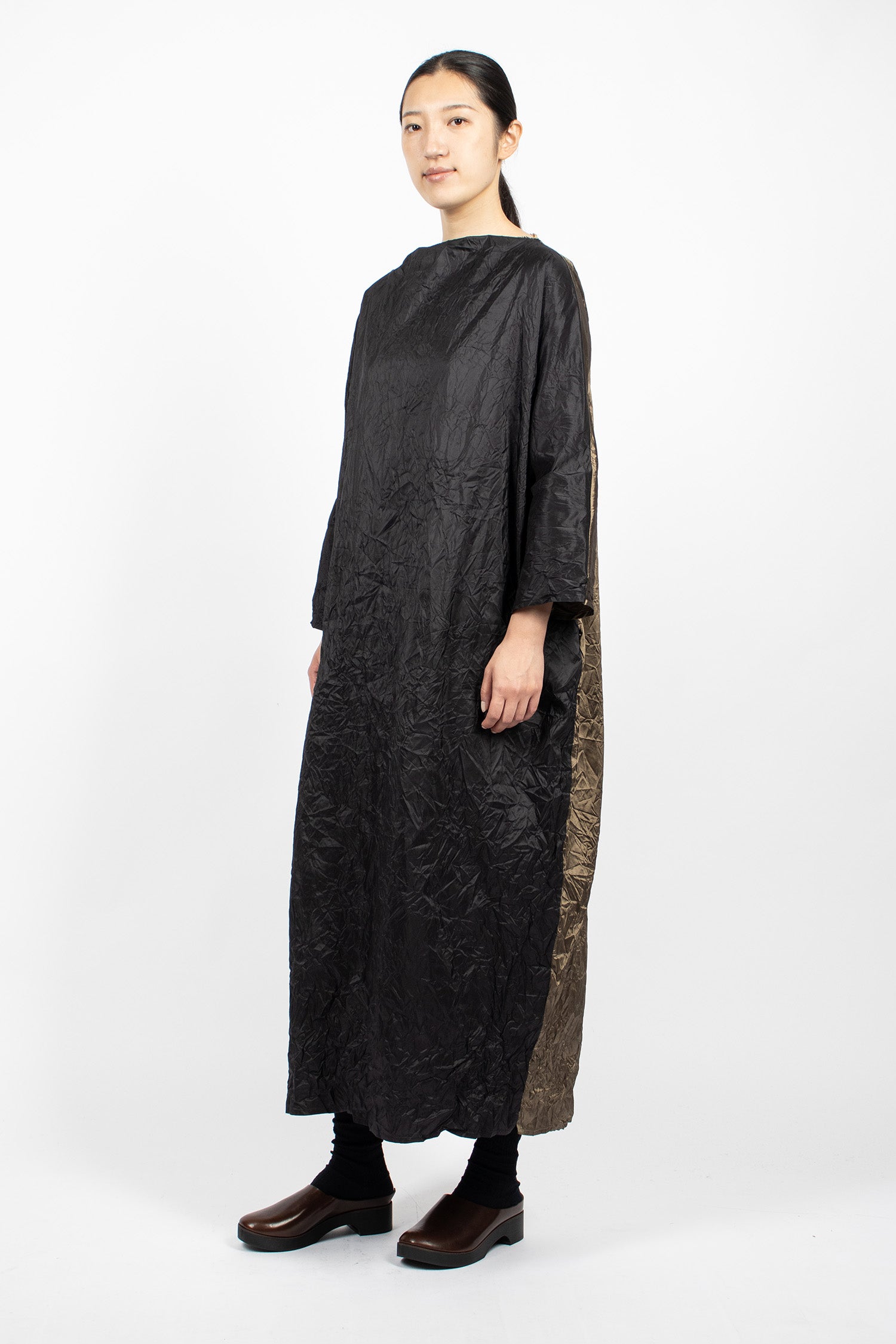 Lunedi Washed Dress Black/Bronze