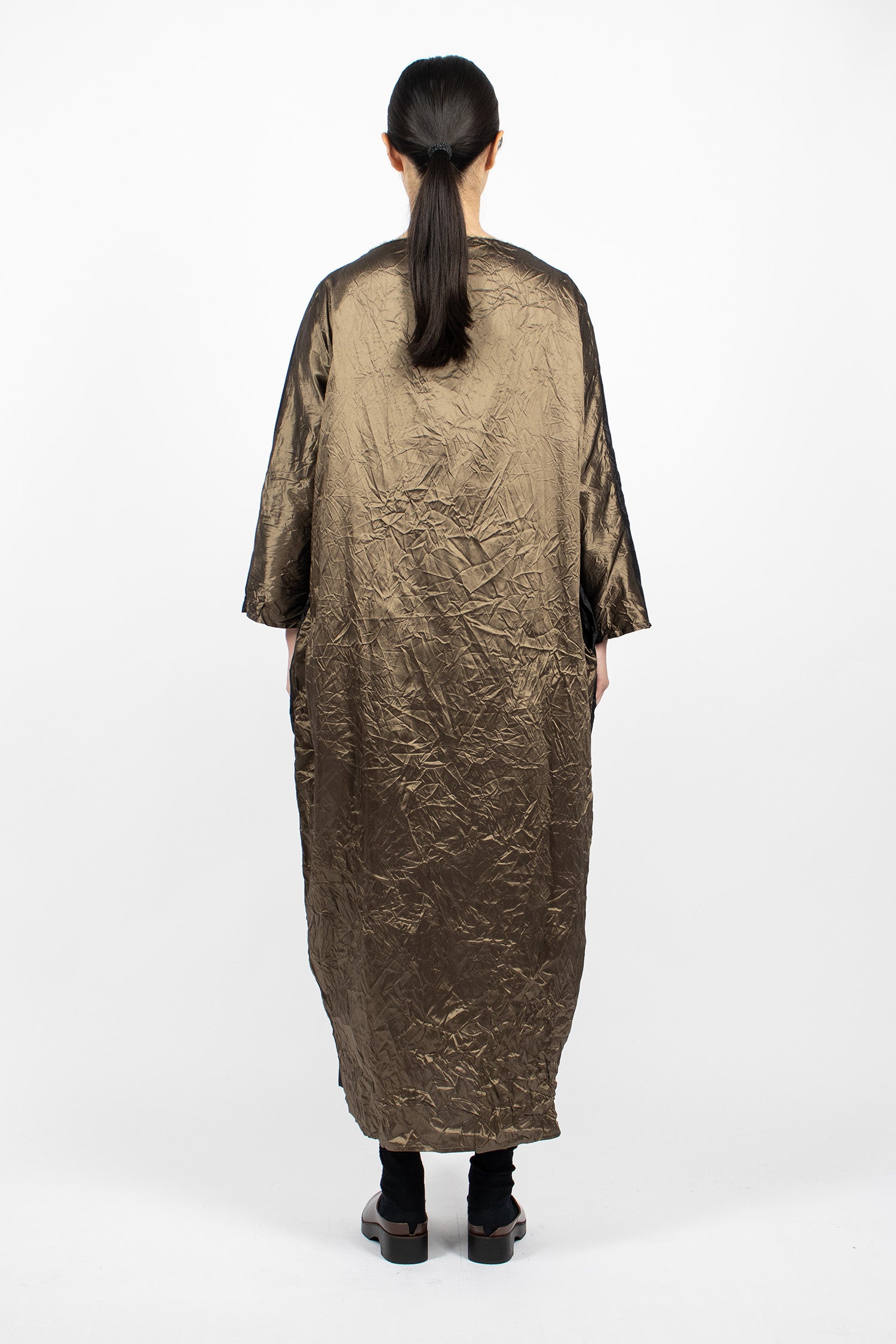 Lunedi Washed Dress Black/Bronze
