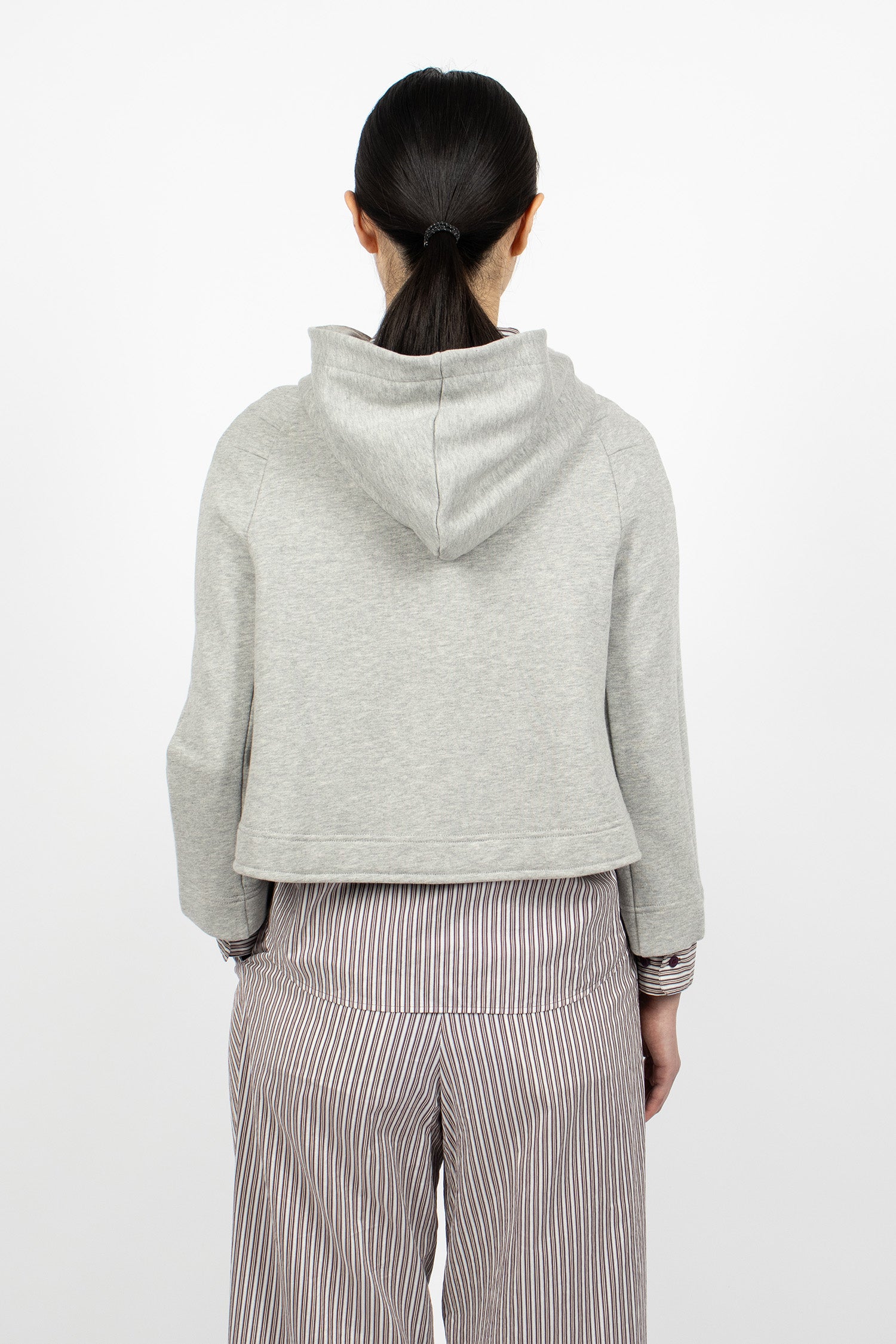 Jersey Hooded Jacket Grey Melange