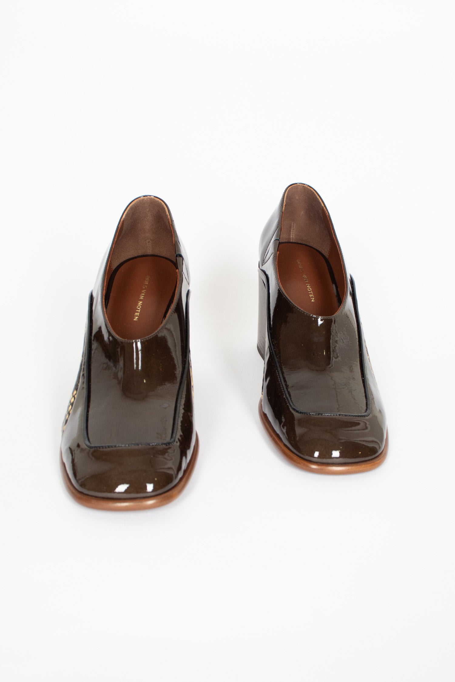 Patent Leather Heels Olive