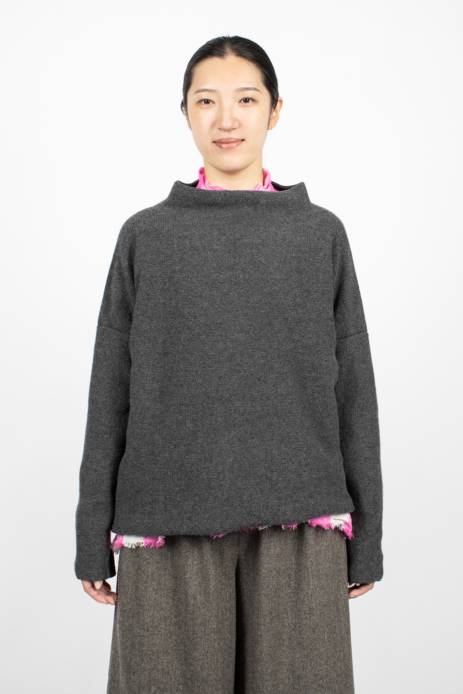 Lupetto Knit High Neck Sweater Anthracite