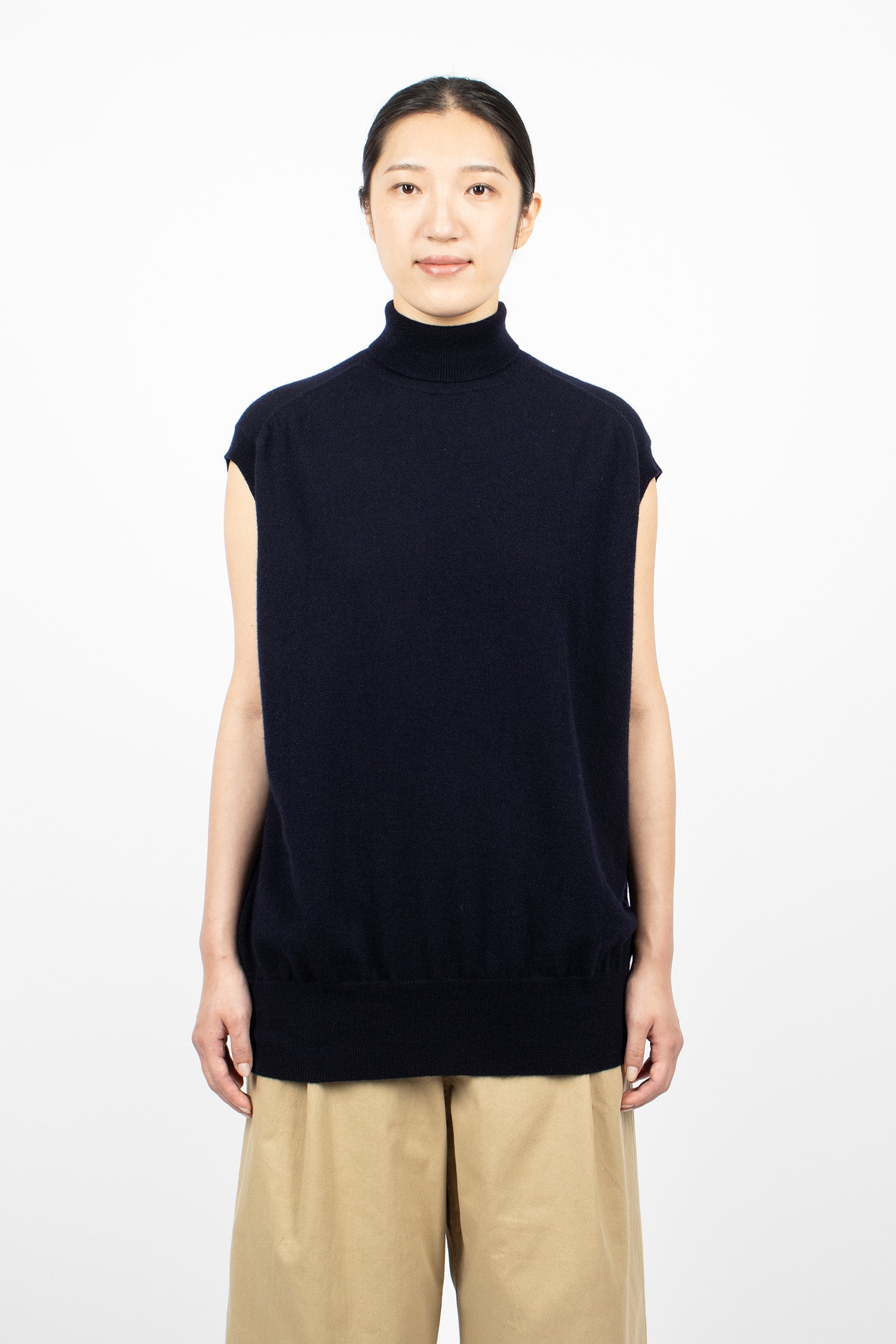 Maia Sleeveless Knit Pullover Midnight