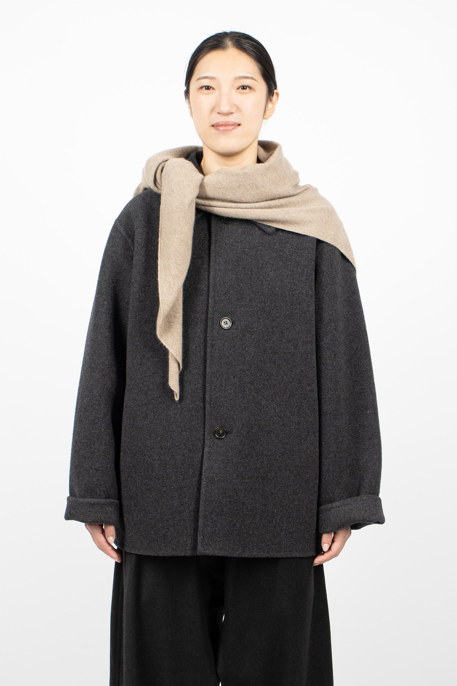 Monk Cashmere Scarf Sahara Melange