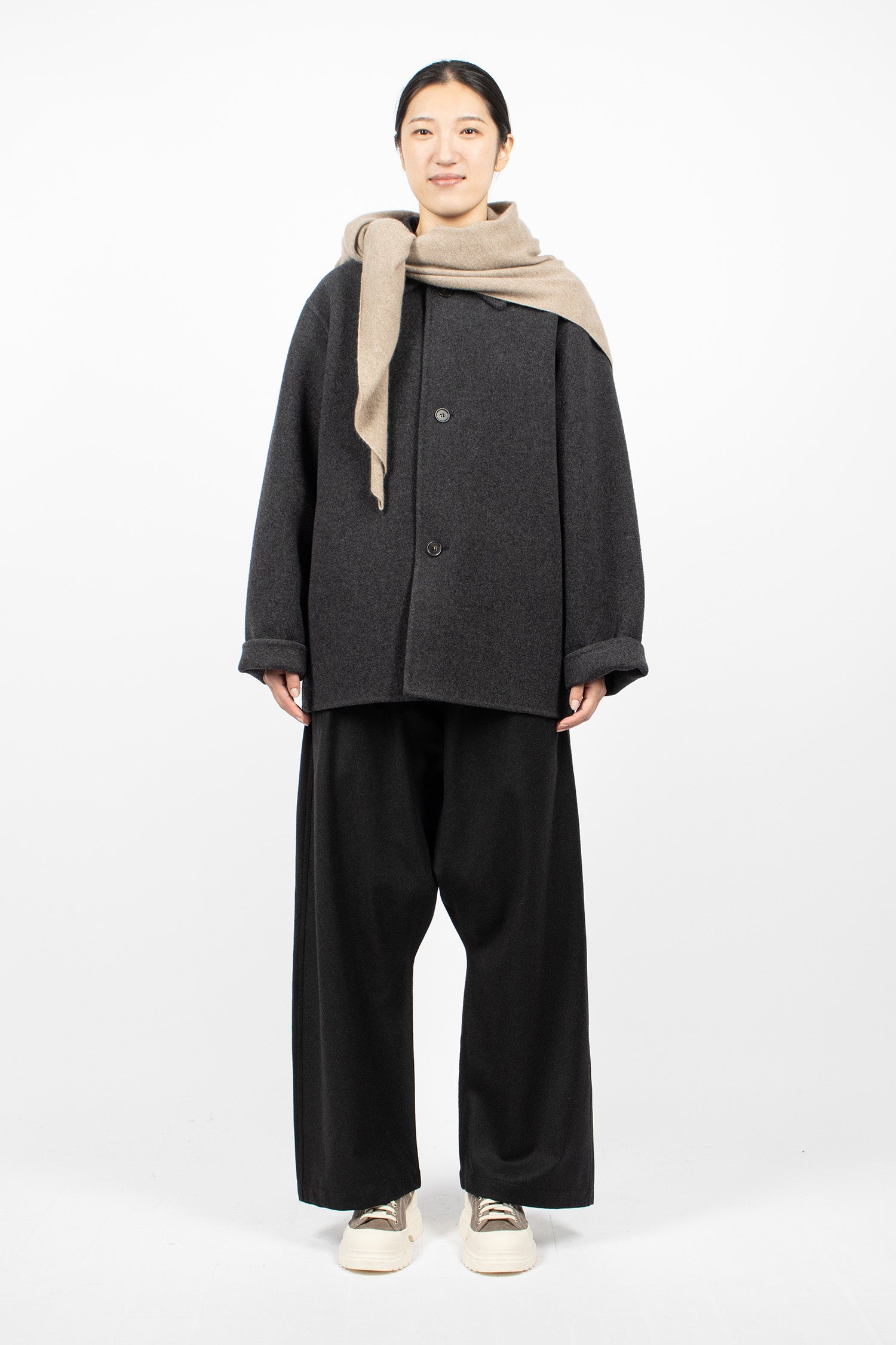 Monk Cashmere Scarf Sahara Melange