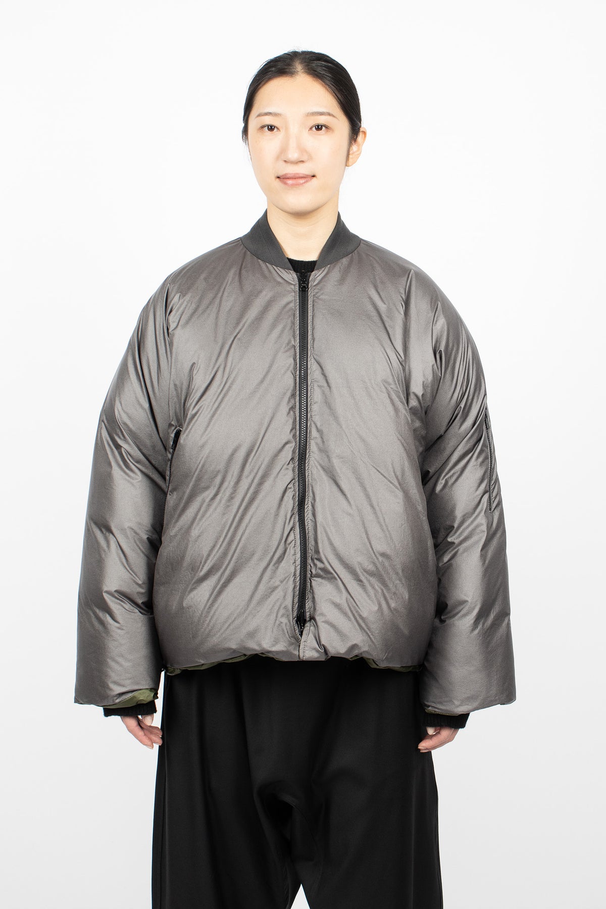 Origin Reversible Down Jacket Charcoal/Khaki