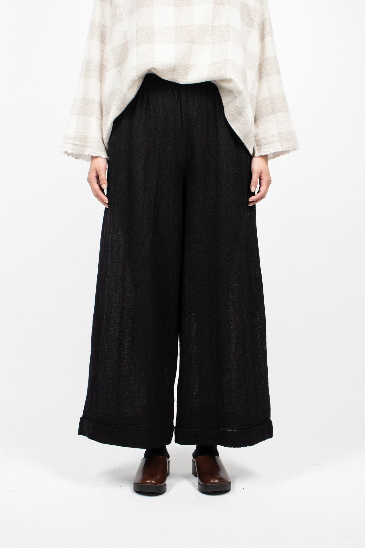 Spi Pyjama Trousers Black Wool