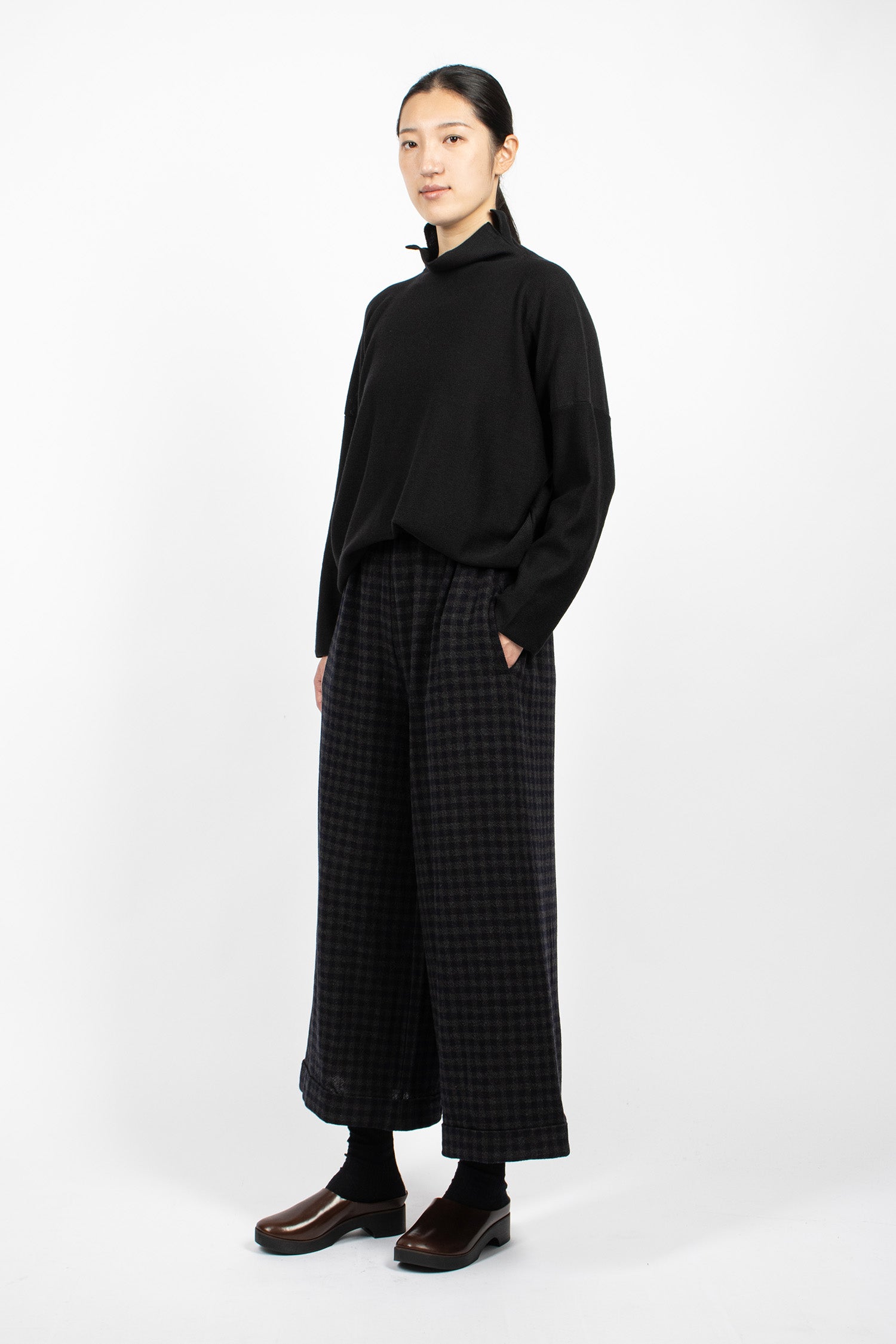 Wide Pyjama Trousers Navy Blue/Anthracite