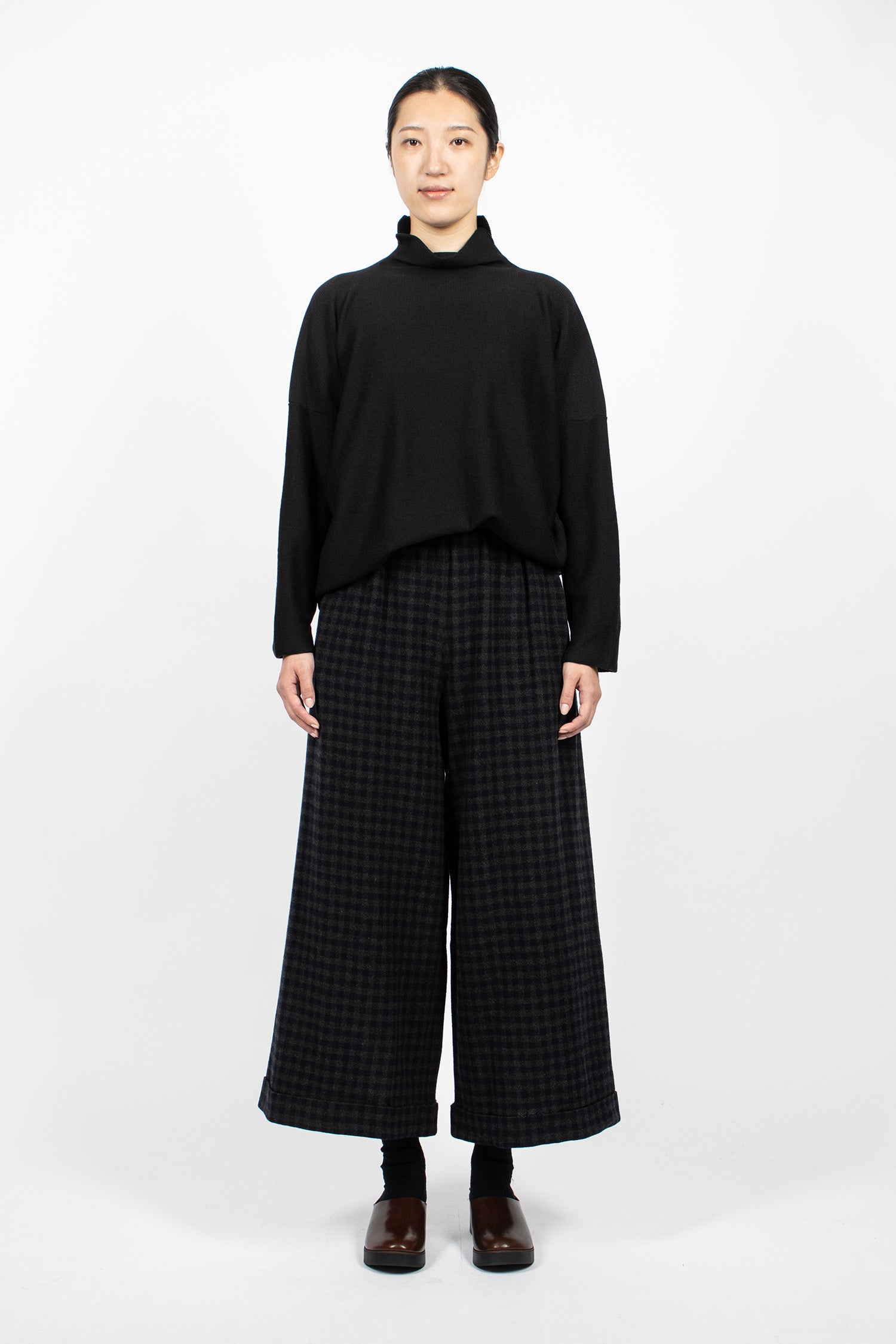 Wide Pyjama Trousers Navy Blue/Anthracite