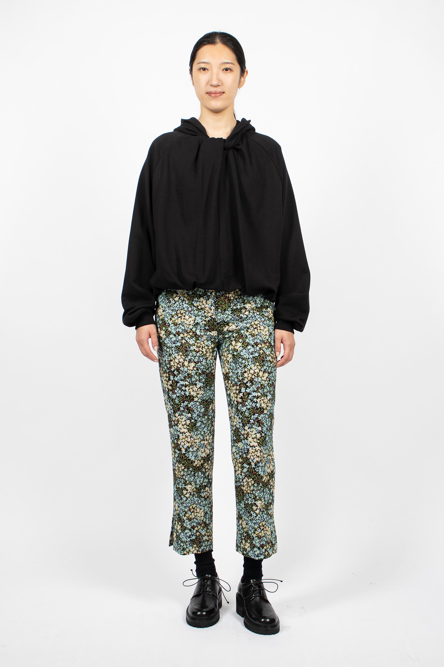Tapered Floral Pants Sky