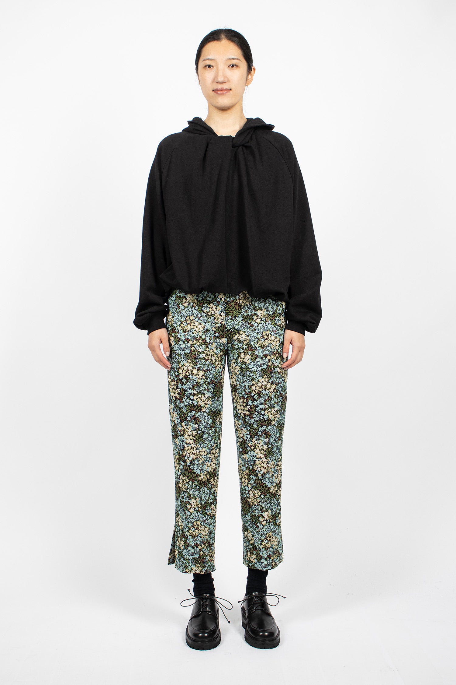 Tapered Floral Pants Sky