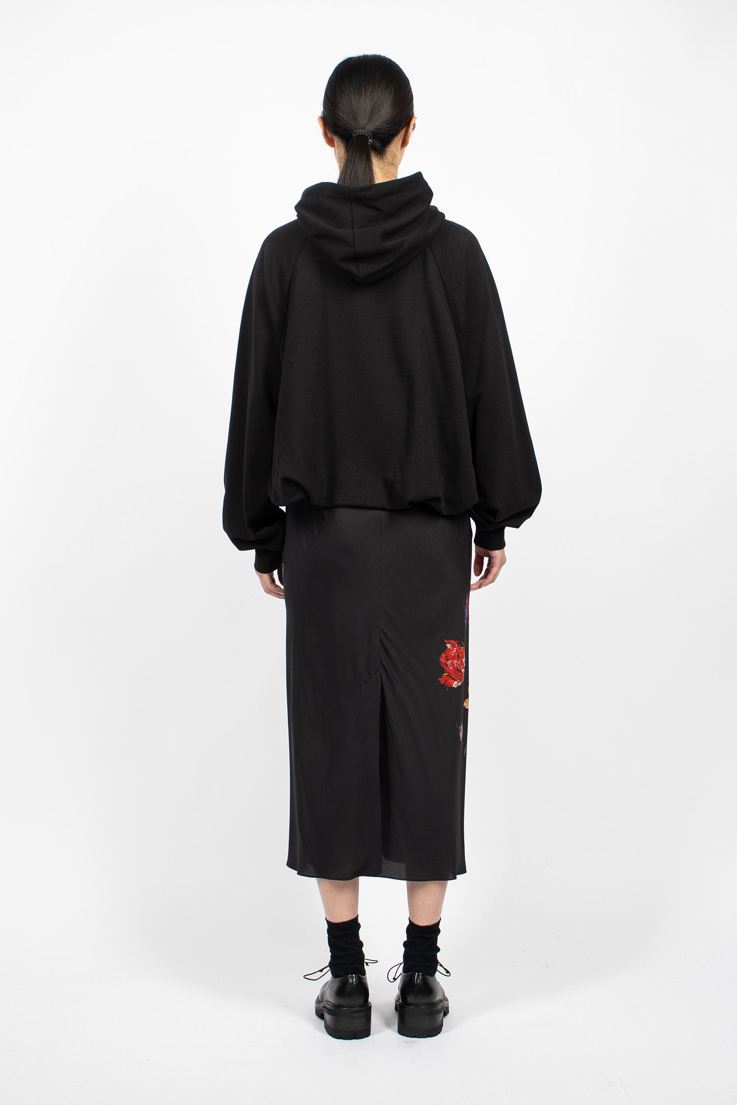 Satin Midi Skirt Dessin A